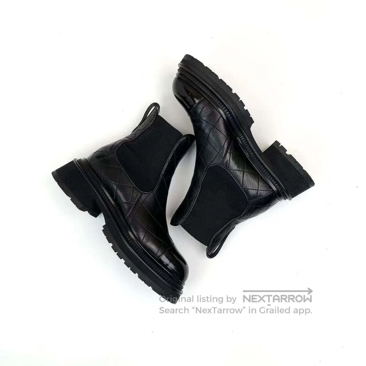 Chanel Chanel 23A black patchwork diamond plaid booties| Size US 6 / IT 36 - 4 Thumbnail