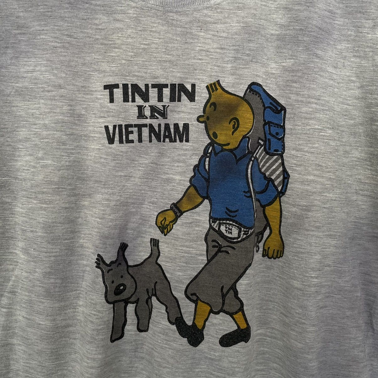 Cartoon Network × Vintage Vintage 1990s Tintin in Vietnam T Shirt Size US L / EU 52-54 / 3 - 2 Thumbnail