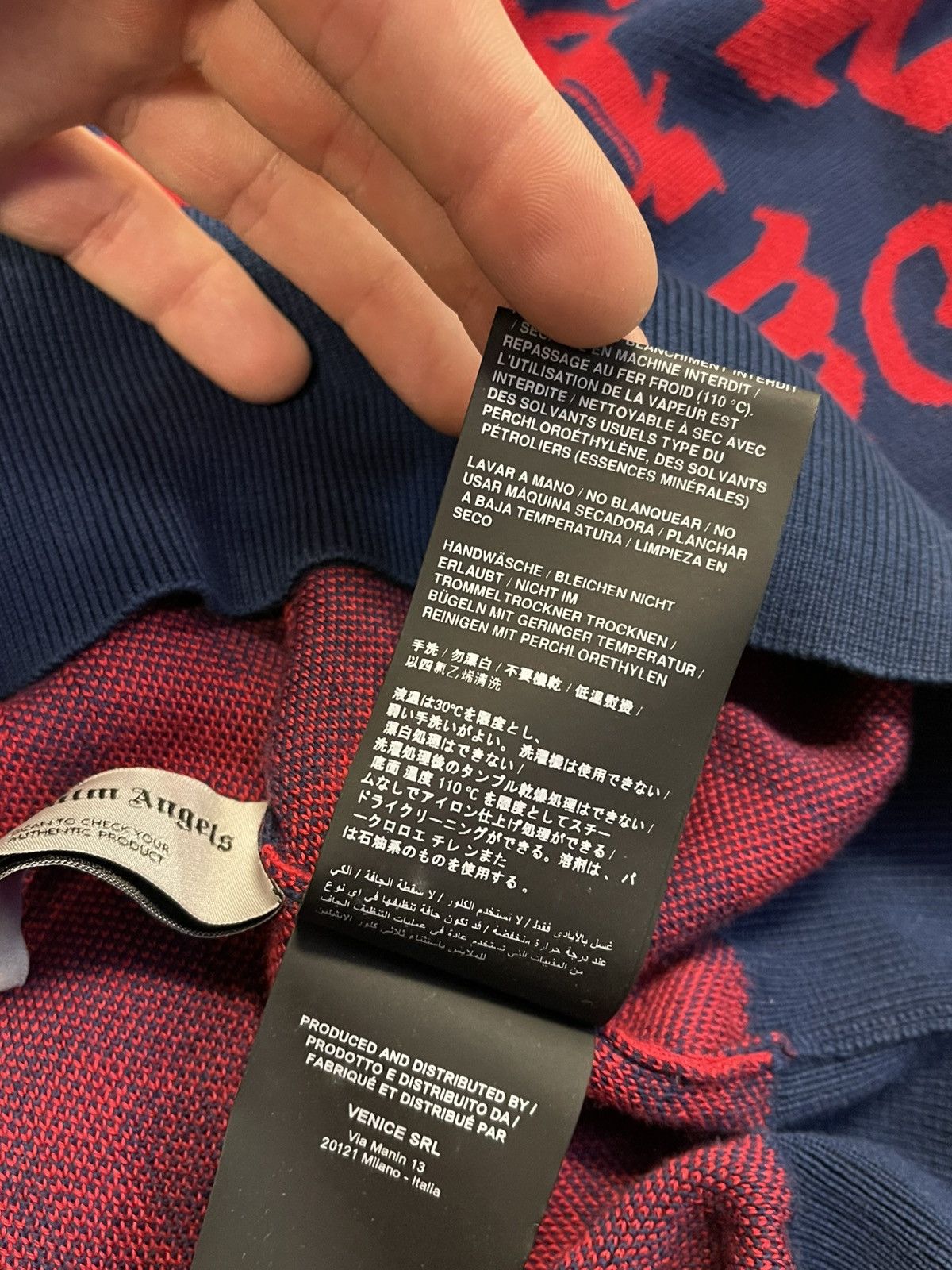 Palm Angels Size XXL - Palm Angels Monogram Crewneck Red/Blue Size US XXL / EU 58 / 5 - 12 Thumbnail