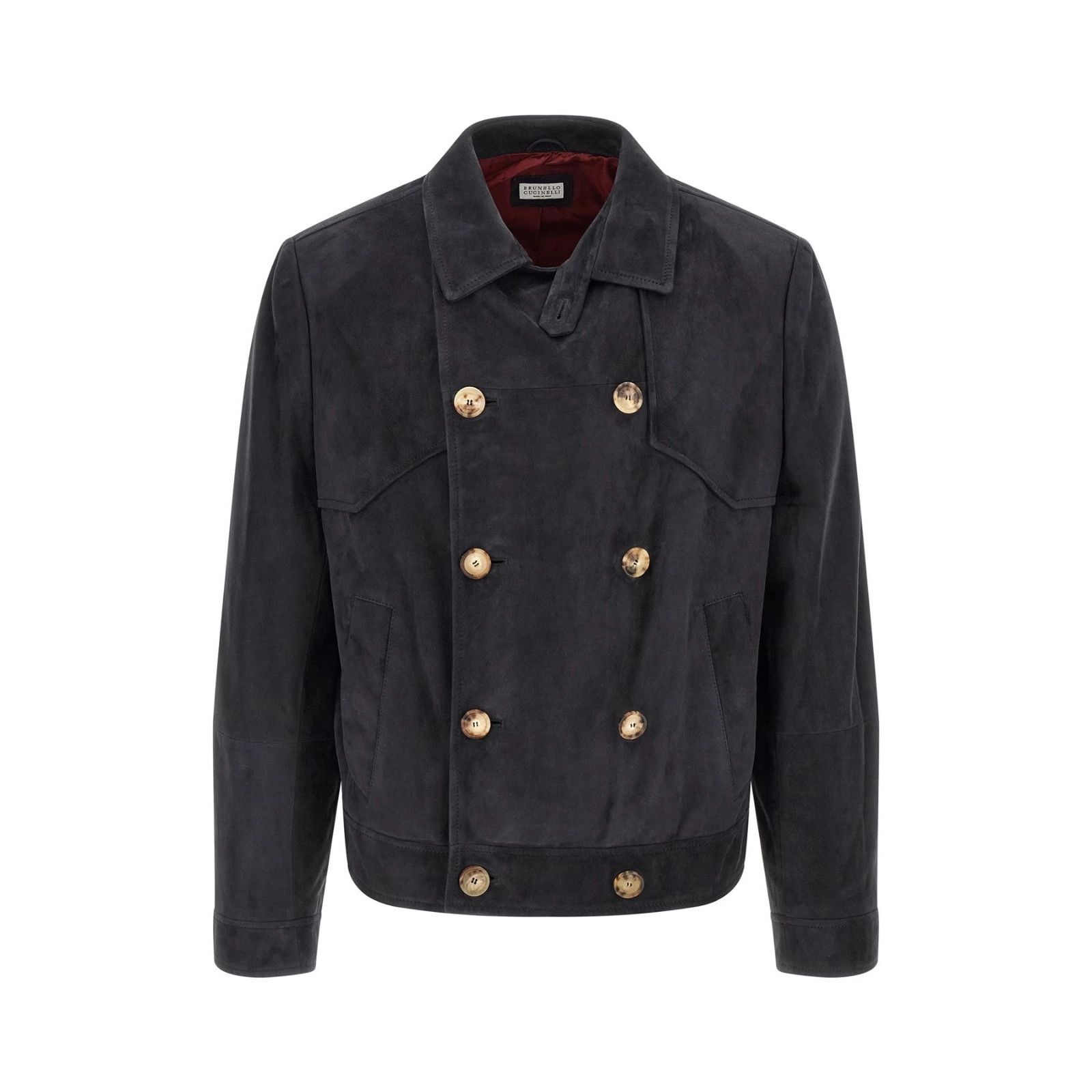Brunello Cucinelli BRUNELLO CUCINELLI Navy Suede Jacket New & Authentic (Men's Size US XL / EU 56 / 4 - 1 Thumbnail