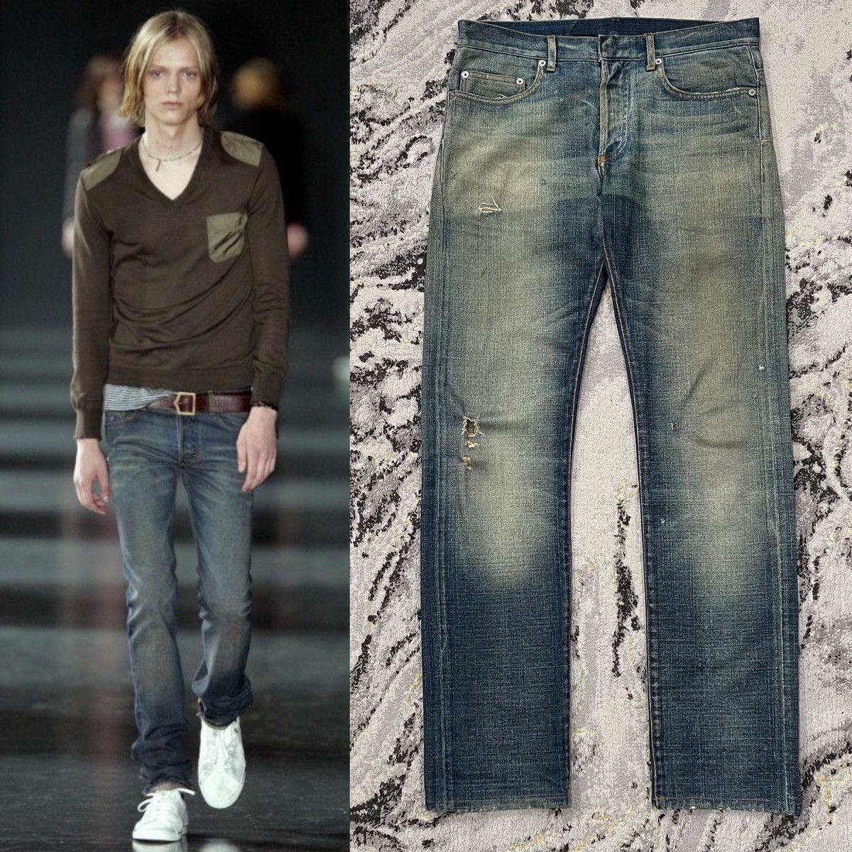 Dior × Hedi Slimane Dior Homme SS05 Rust Denim | Grailed