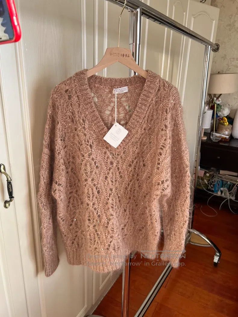 Brunello Cucinelli Brunello Cucinelli Sequin Mohair Sweater Size M / US 6-8 / IT 42-44 - 2 Thumbnail