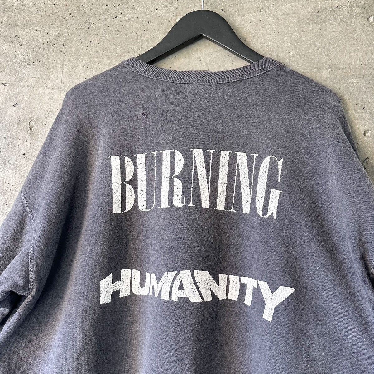 Saint Michael “Burning Humanity” Distressed Crewneck Sweatshirt Size US XL / EU 56 / 4 - 4 Thumbnail