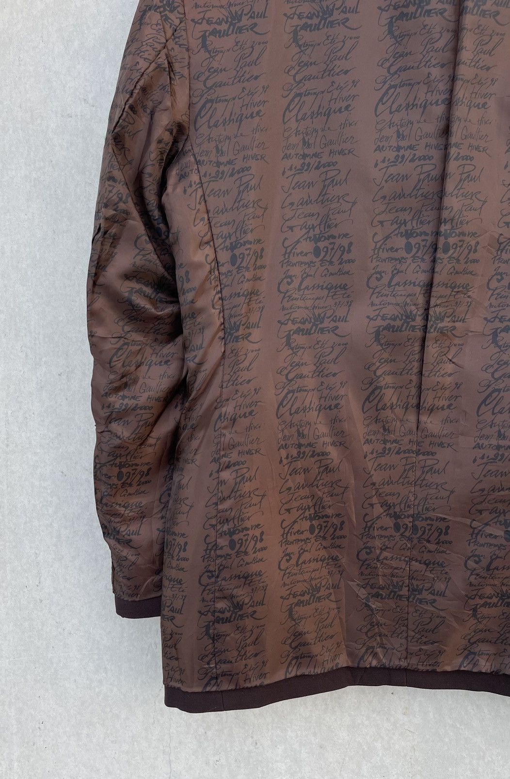 Jean Paul Gaultier 🔥A/W 1997 Jean Paul Gaultier Wool-blend Script Print Jacket Size US M / EU 48-50 / 2 - 21 Thumbnail
