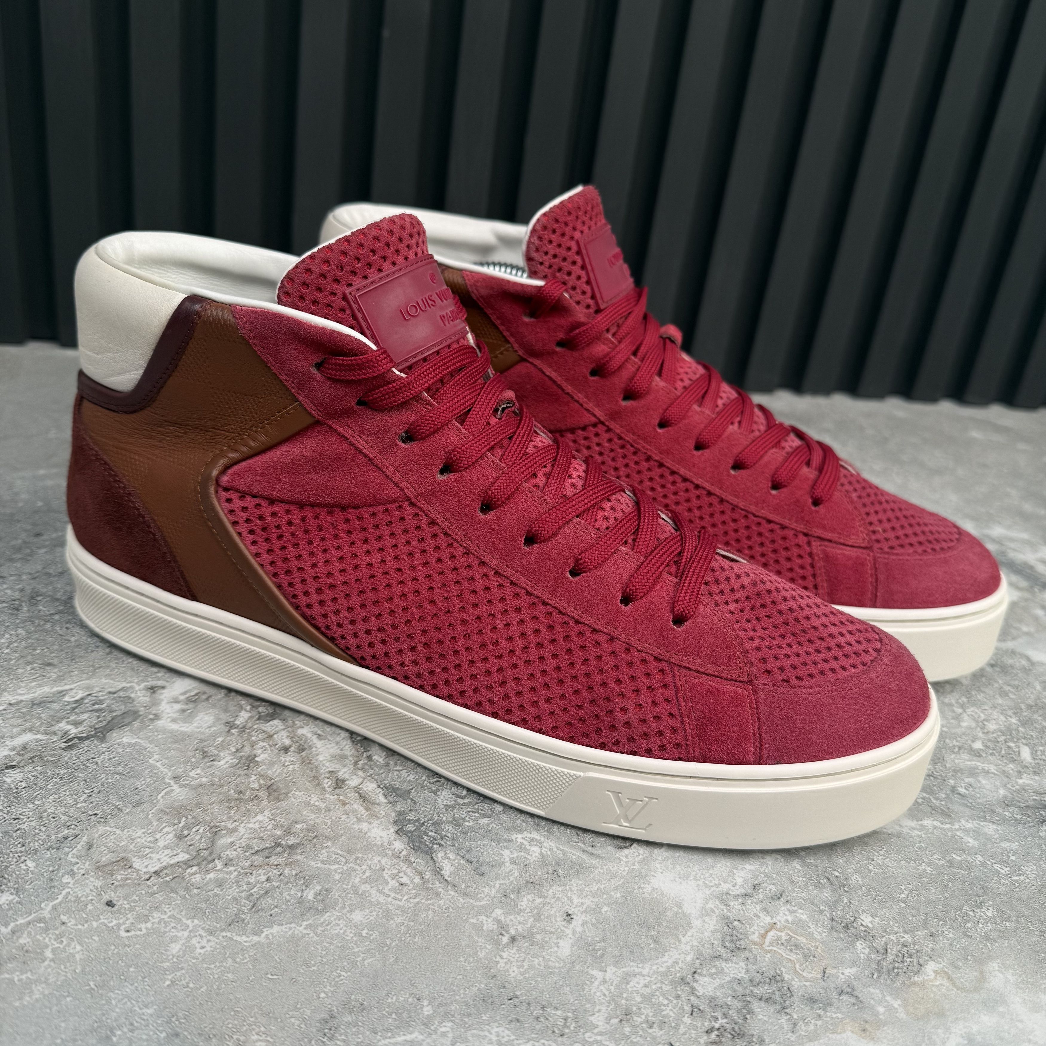 Louis Vuitton Player Trainer Sneakers Brown Damier Suede 7 LV Size US 8 / EU 41 - 6 Thumbnail