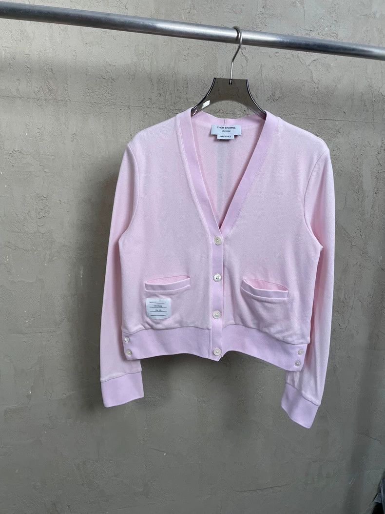 Thom Browne Thom Browne size2 Knitted cardigan with colored stripes on Size US M / EU 48-50 / 2 - 1 Thumbnail