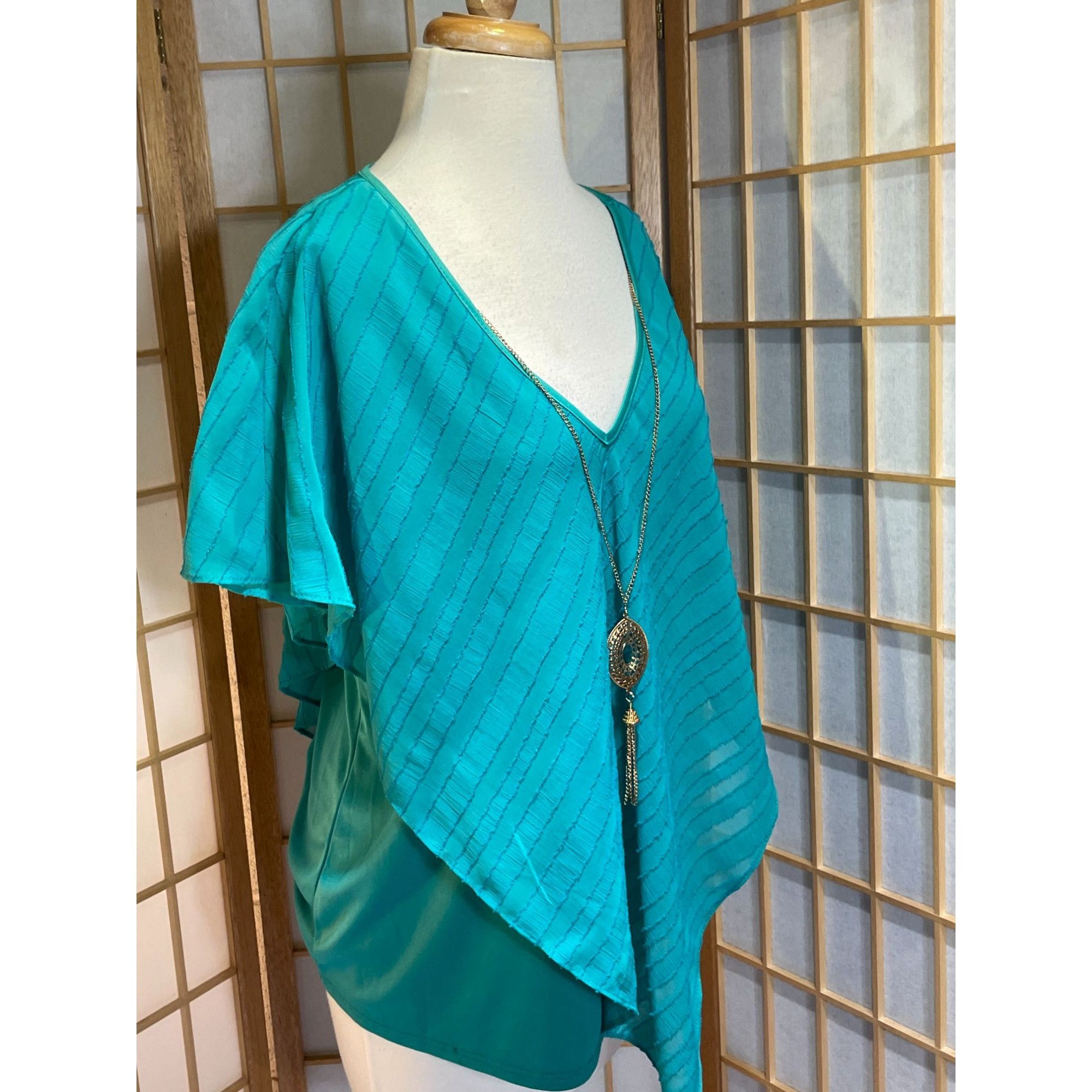 Other NWT NY Collection Lagenlook Asymmetrical Top Size L / US 10 / IT 46 - 12 Thumbnail