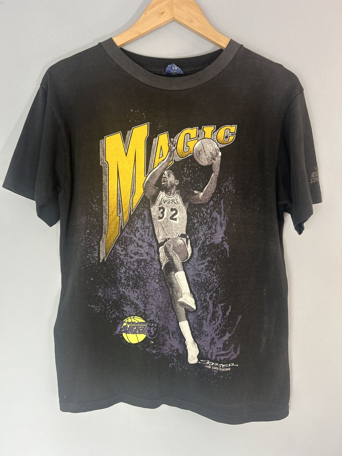 Starter 1989 Starter Magic Johnson Los Angelas Lakers Tee Size US M / EU 48-50 / 2 - 1 Thumbnail