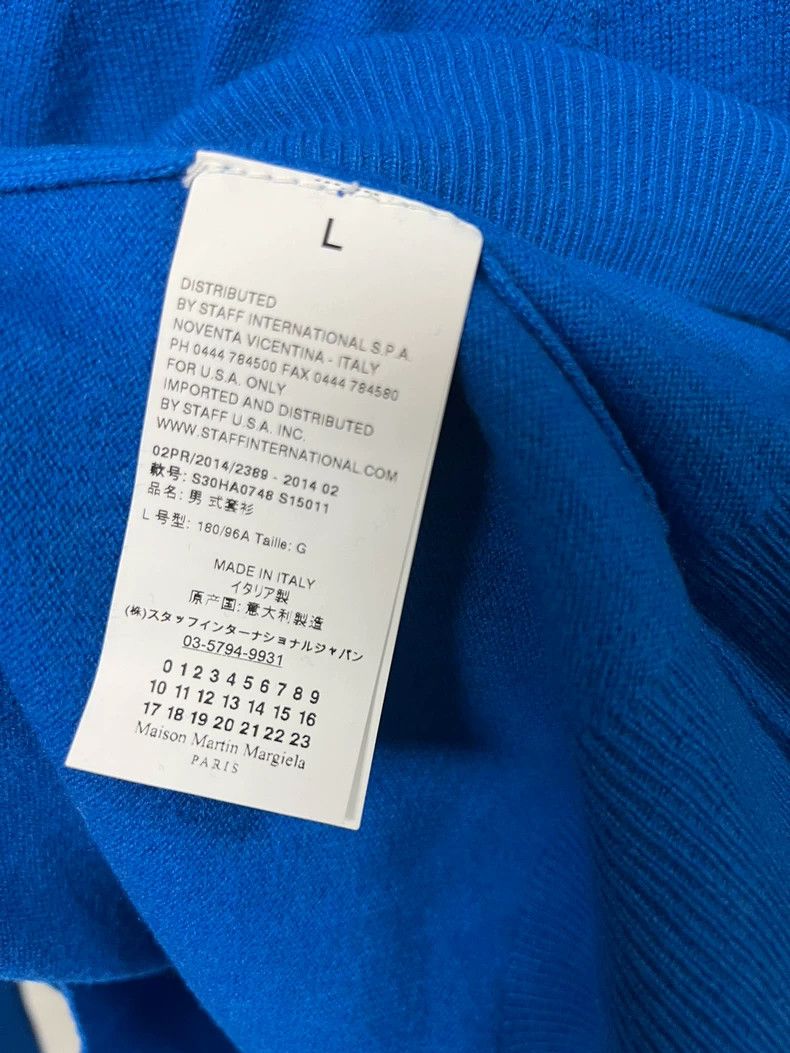 Maison Margiela Maison Margiela Blue V-neck sweater Size US L / EU 52-54 / 3 - 4 Thumbnail