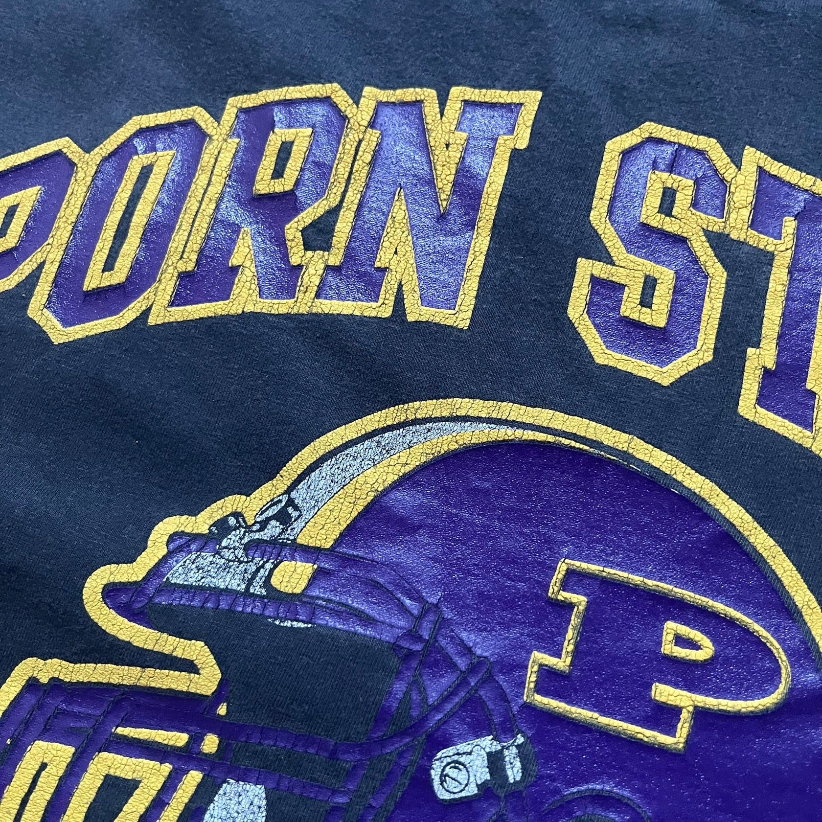 Vintage Porn Star Purple Helmet Packers Tee Size US M / EU 48-50 / 2 - 4 Thumbnail