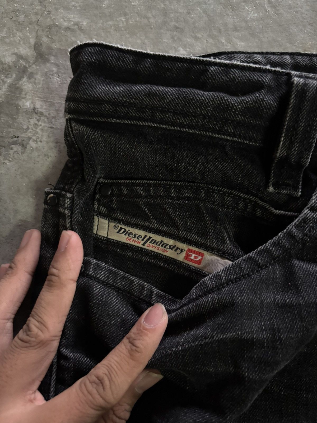 Diesel 2000s Diesel industry opium black jeans claw washed faded Size US 34 / EU 50 - 8 Thumbnail