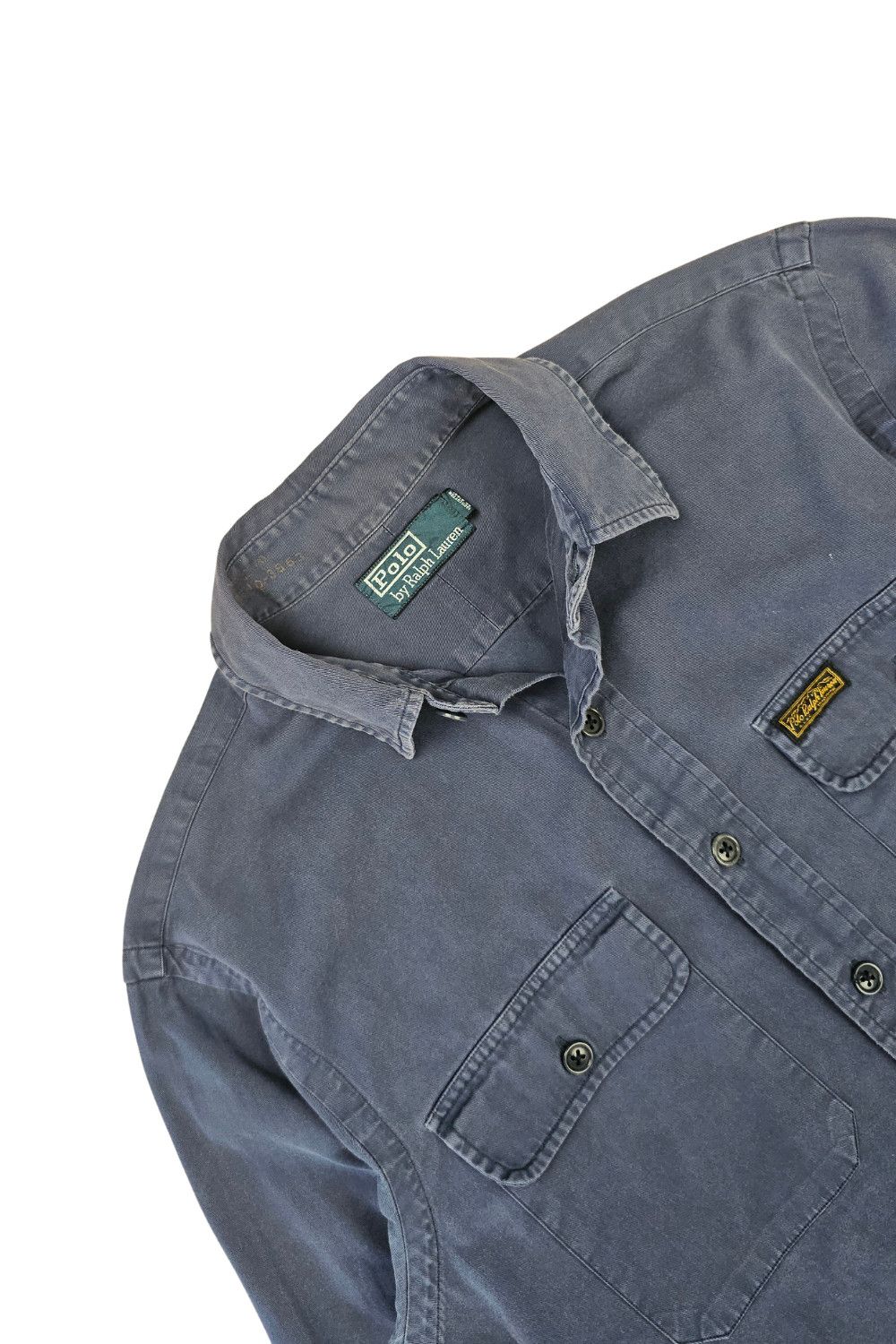 Polo Ralph Lauren 90S Polo RL “Utility” Twill Work Shirt – Rare Small Size US S / EU 44-46 / 1 - 3 Thumbnail
