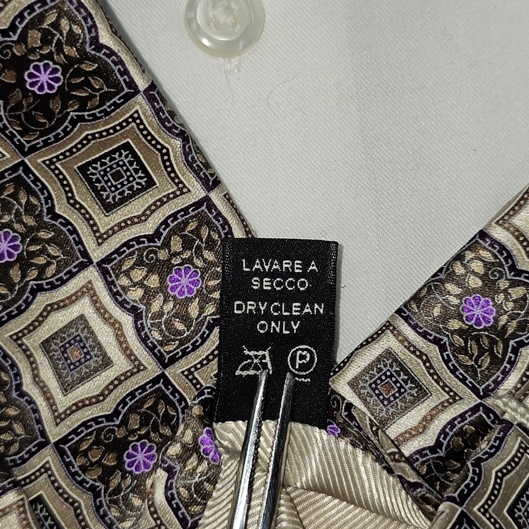 Ermenegildo Zegna VINTAGE Ermenegildo Zegna Luxury Necktie Men's Geometric XXXXX Made in Italy Tie Size ONE SIZE - 7 Thumbnail