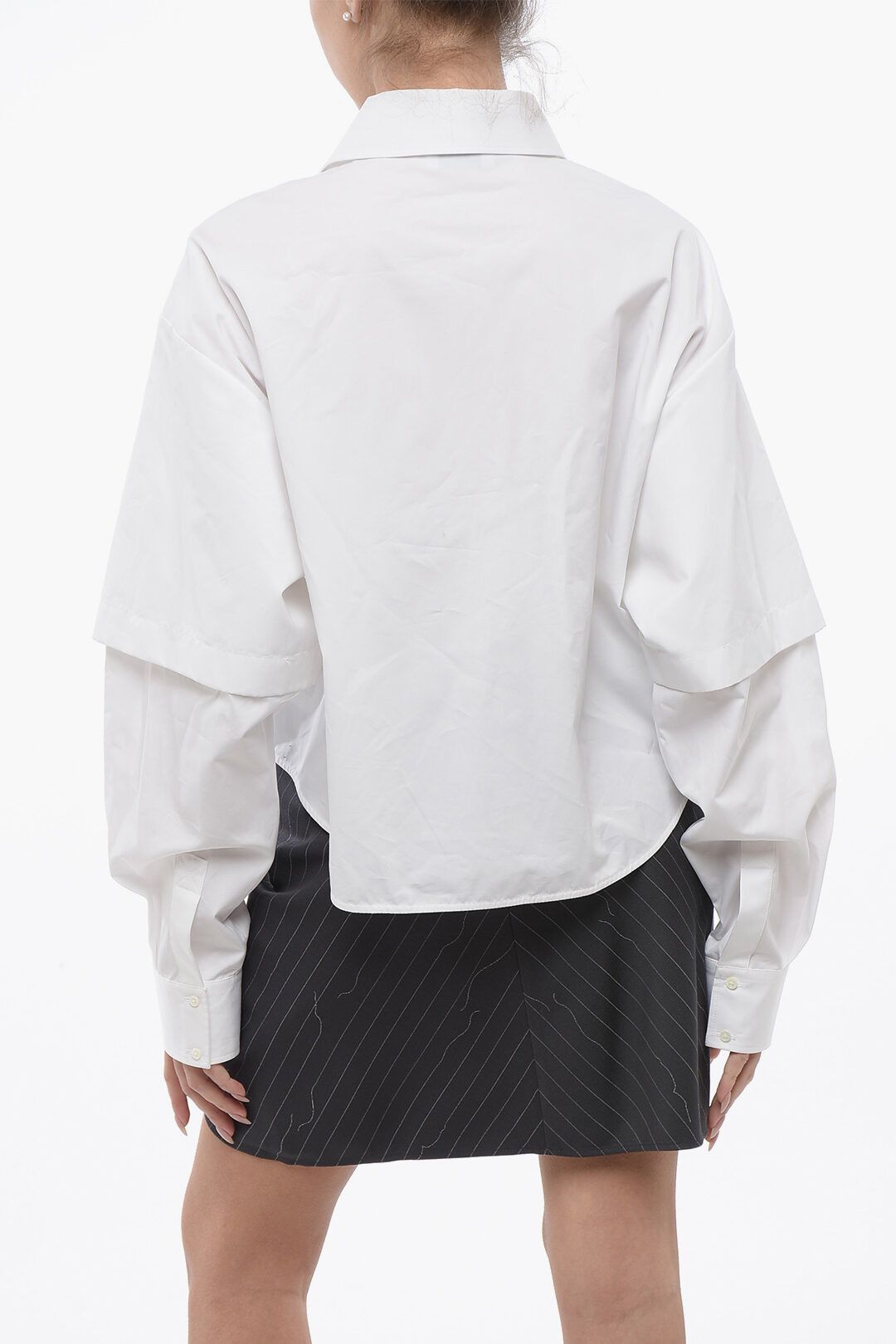 Off-White og1mm1125 Double-layered Bookish Shirt in White Size M / US 6-8 / IT 42-44 - 2 Thumbnail
