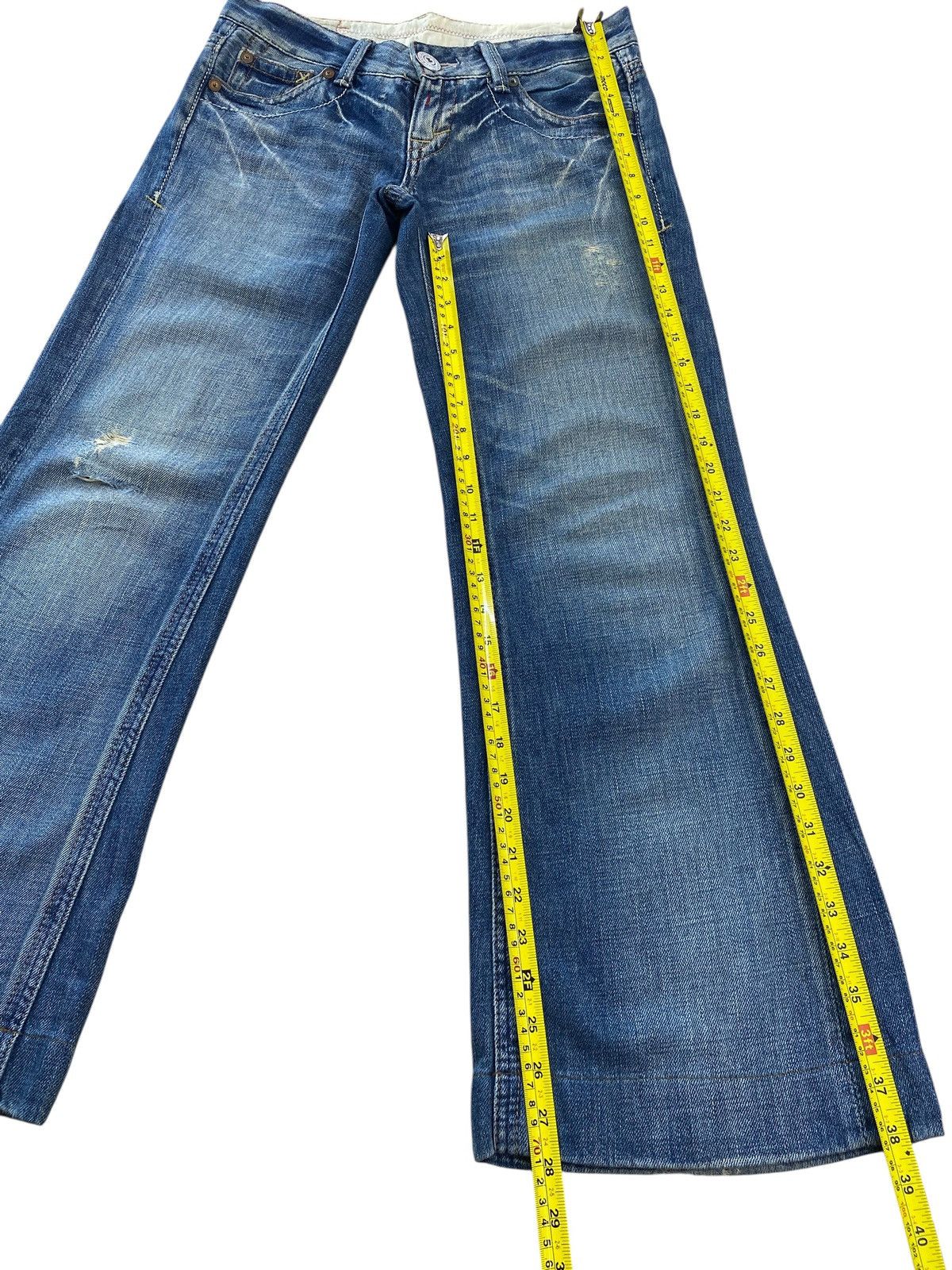 Japanese Brand Japanese Brand Faded Wash Style Flare Leg Jeans Size US 32 / EU 48 - 8 Thumbnail