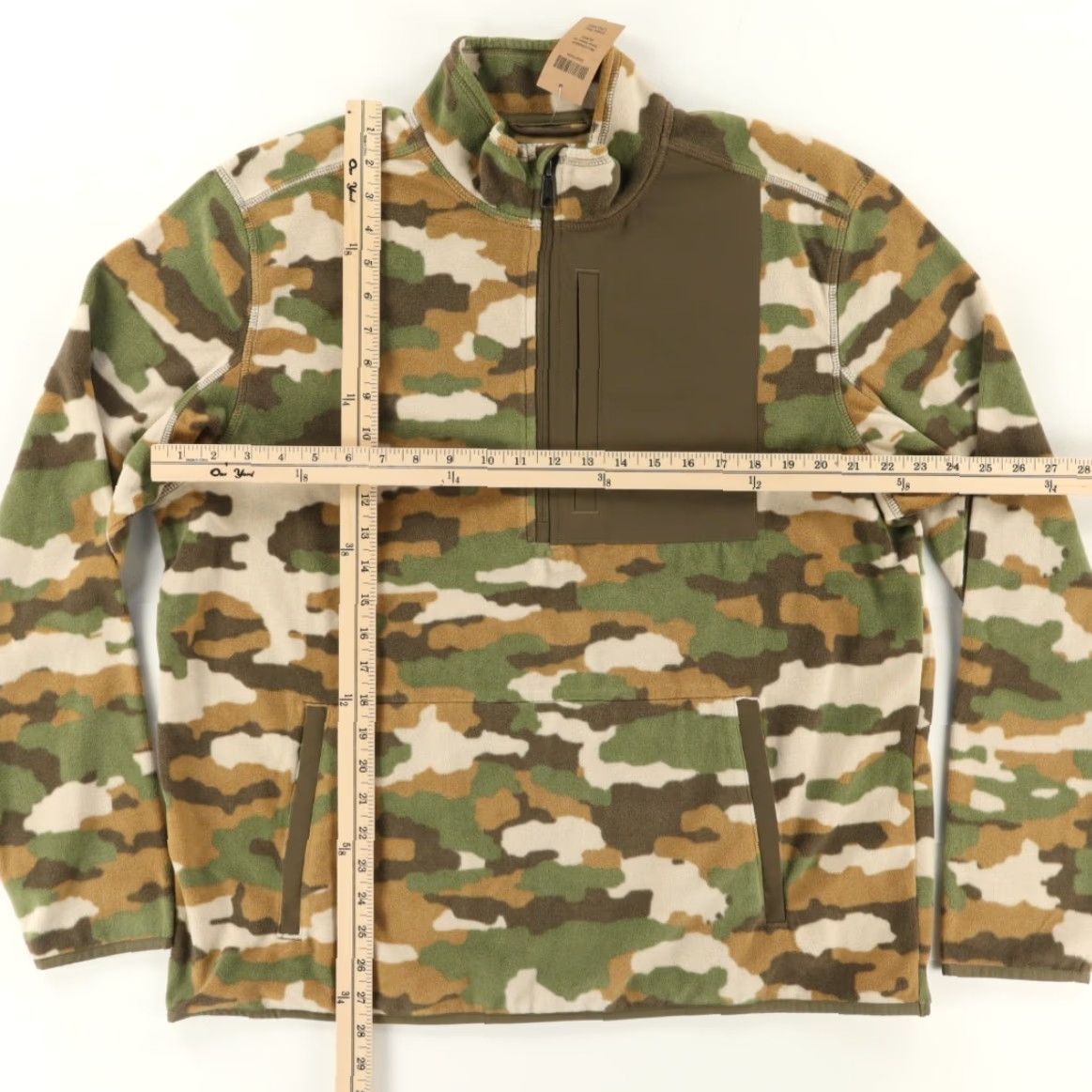 Duluth Trading Company Duluth Trading Checkpoint Fleece 1/4 Zip Camouflage Mock Long Sleeve Sweater Men L Size US L / EU 52-54 / 3 - 3 Thumbnail