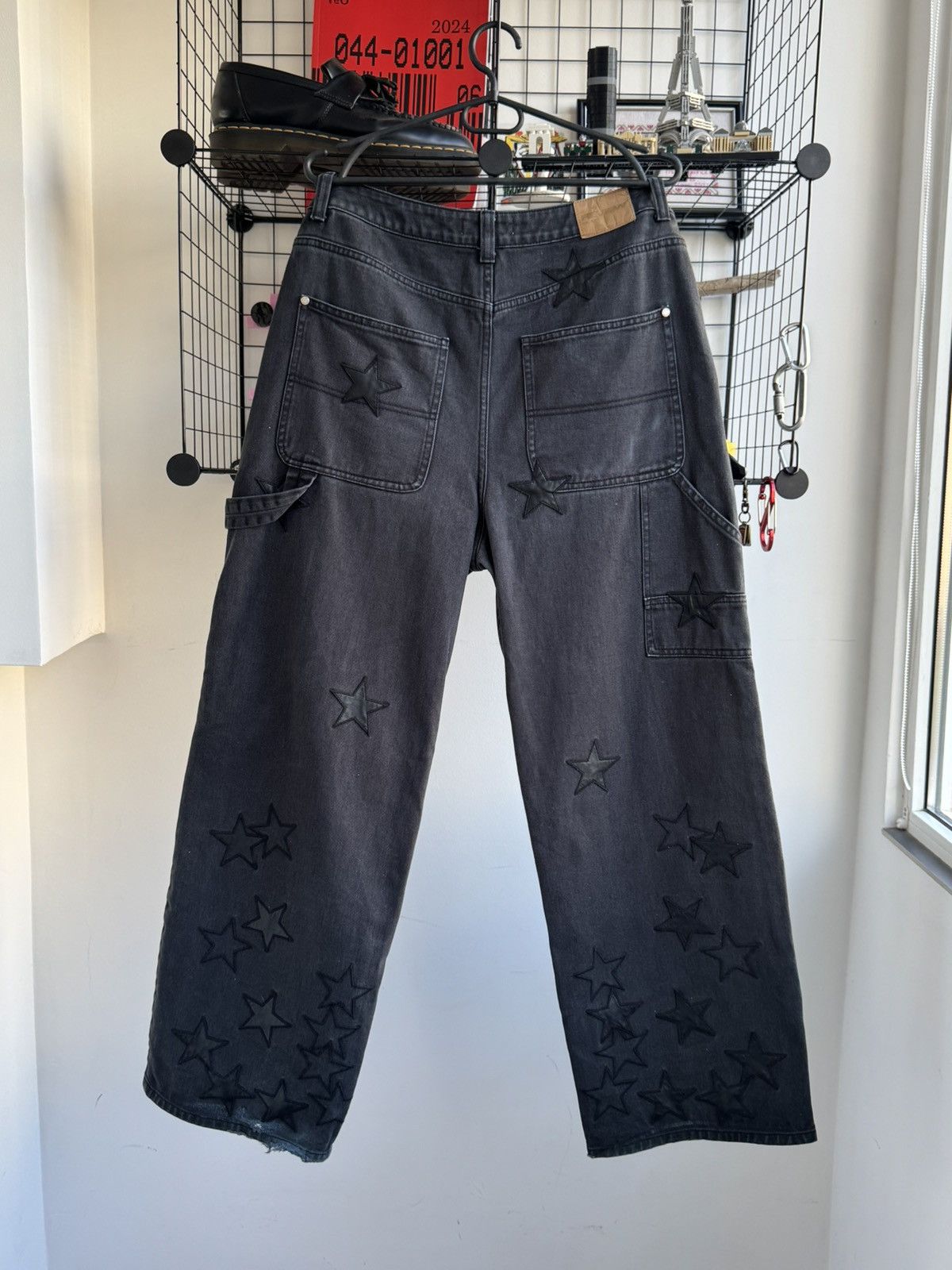 Review Baggy Double Knees Chrome Hearts Style Star Pants