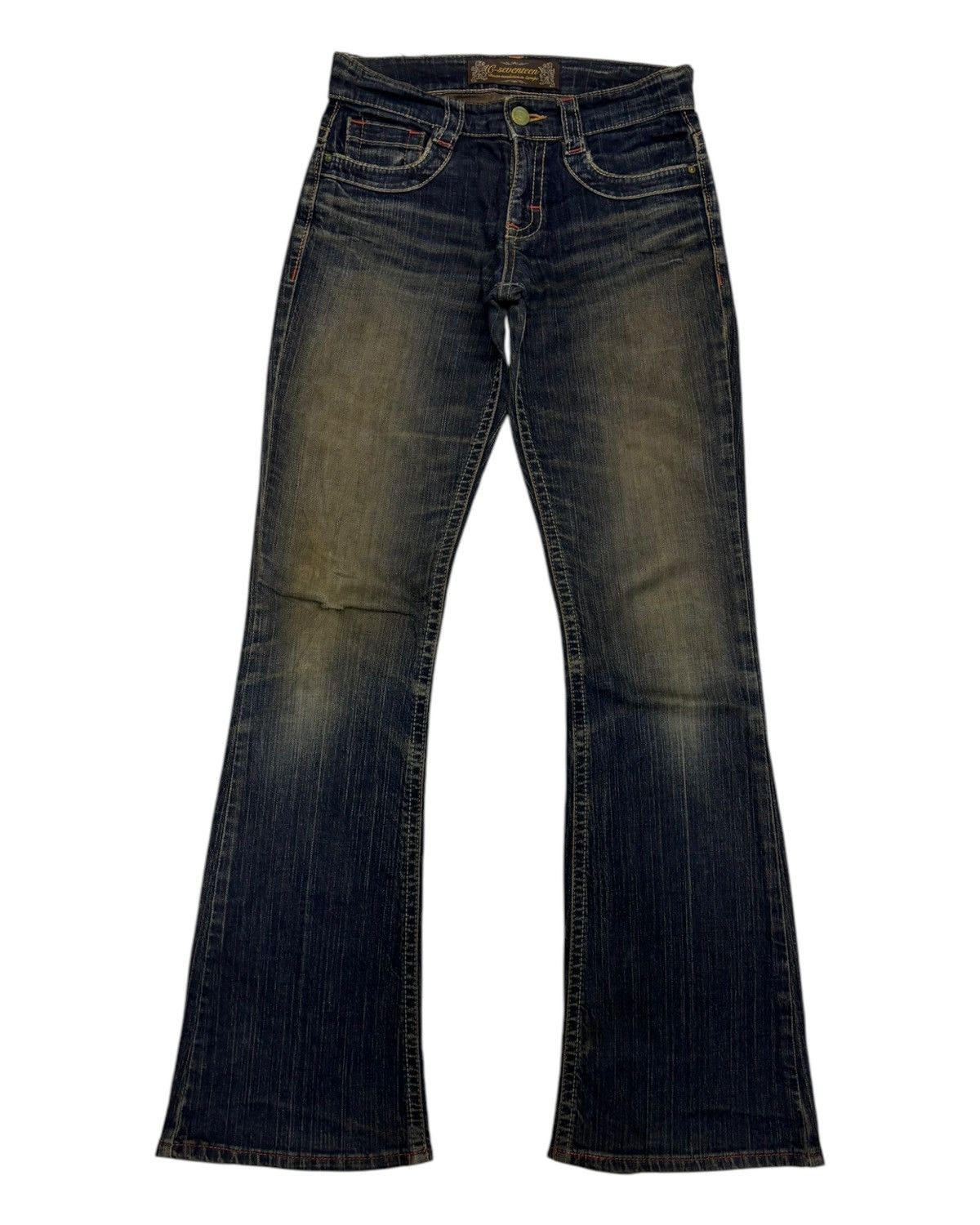 Edwin Flare Jeans C-SEVENTEEN Dark Denim Jean Bootcut Size 29" - 5 Thumbnail