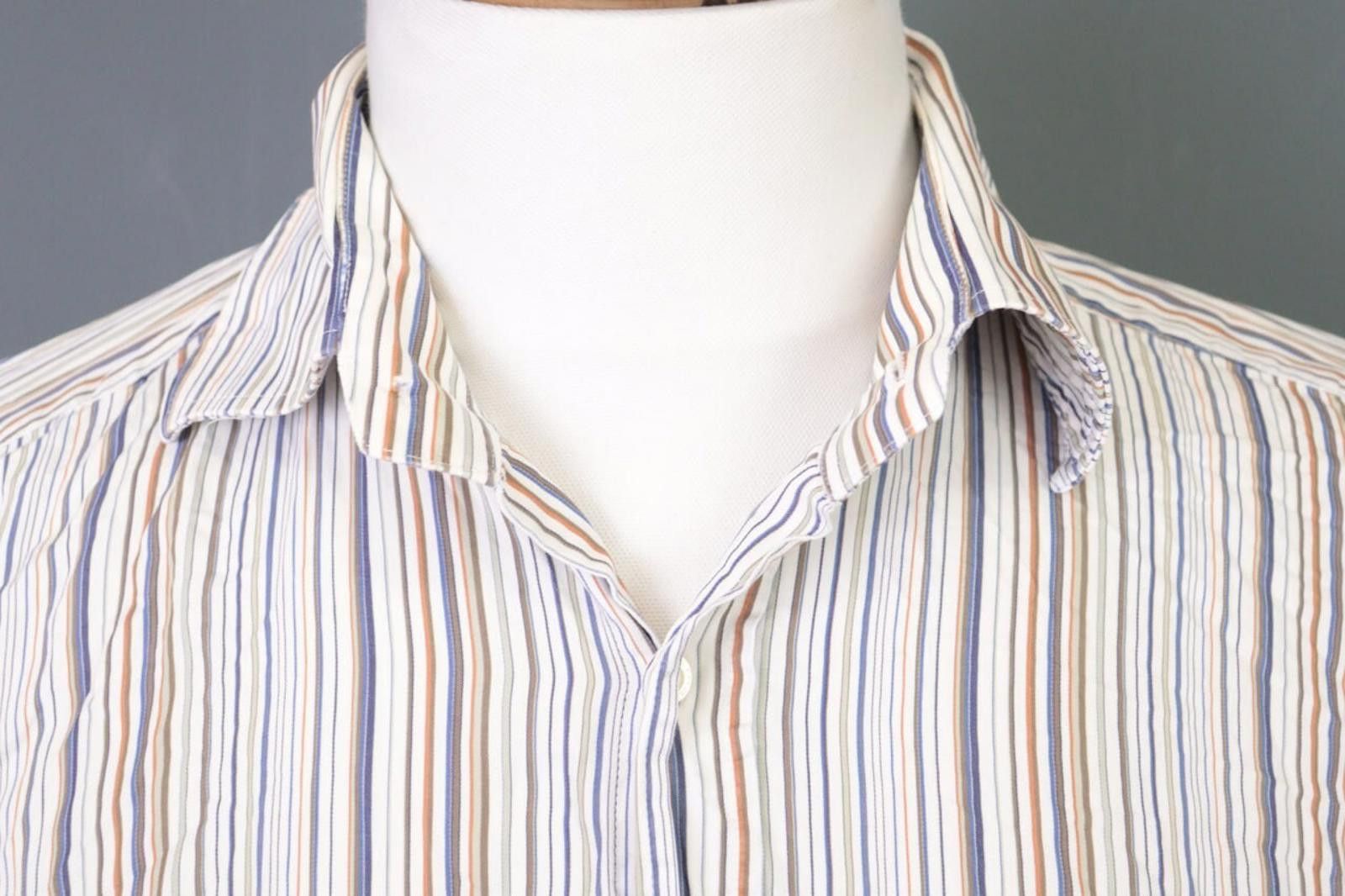 Etro Etro Multicolor Stripe Button Dress Shirt Size 42 Size US M / EU 48-50 / 2 - 3 Thumbnail