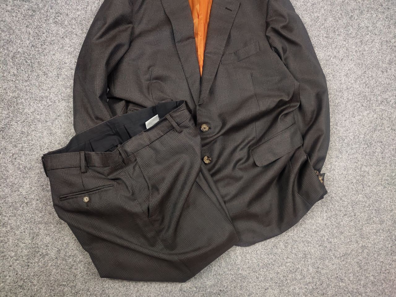 Ermenegildo Zegna Ermenegildo Zegna Electa Check Classic Wool Suit Blazer Size US XL / EU 56 / 4 - 3 Thumbnail