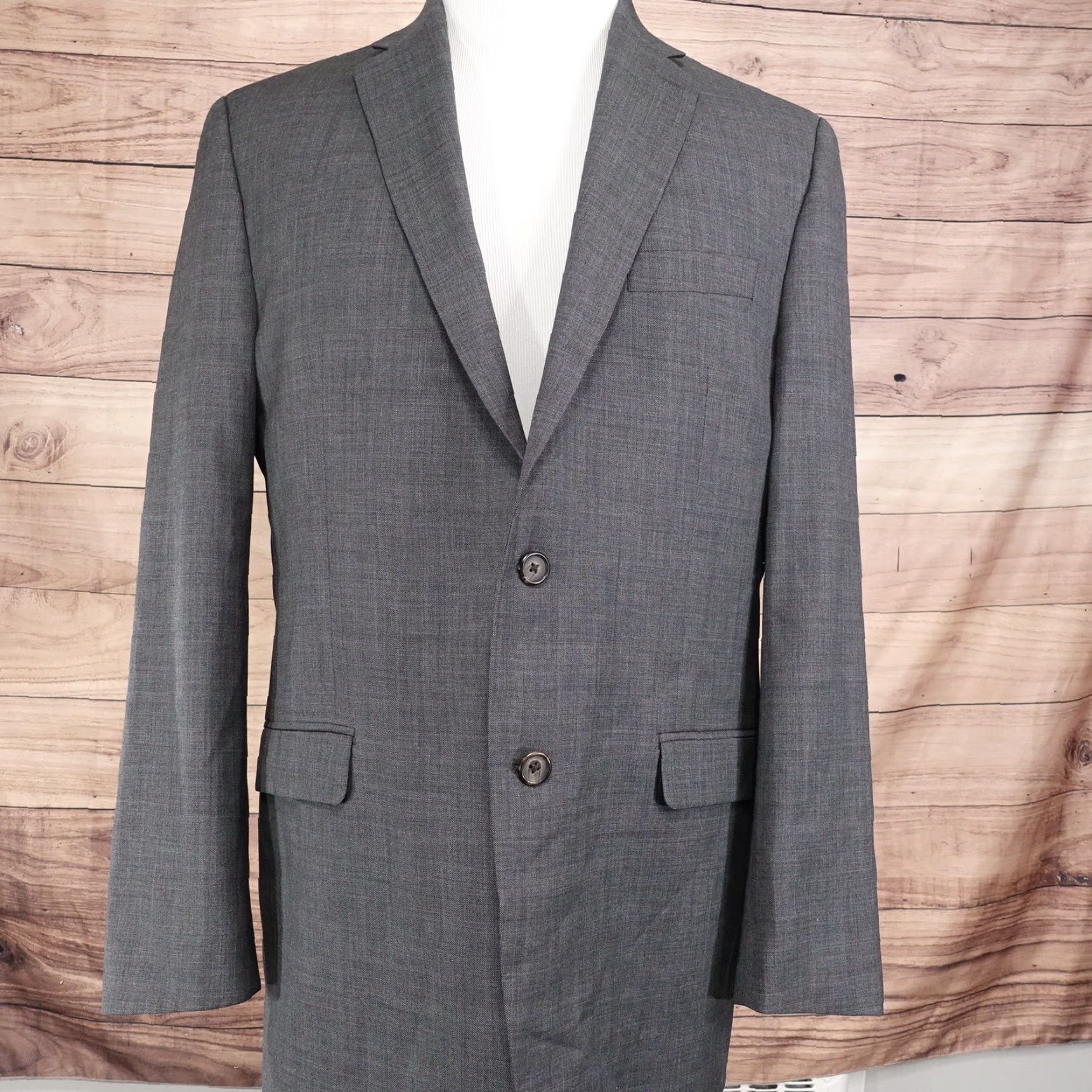 Ralph Lauren Lauren Ralph Lauren Suit Jacket Men's Size 42 Gray Wool Blazer 2 Button Business Casual Size 42R - 3 Thumbnail
