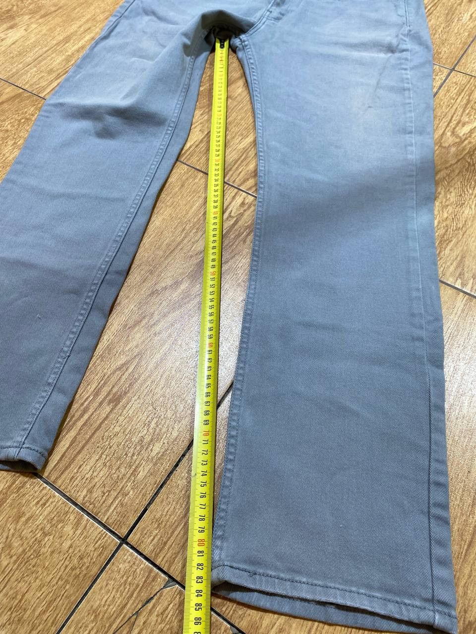 Levi's Levi's 514 Gray Light Wash Straight Jeans Mid Rise Button Size US 38 / EU 54 - 6 Thumbnail
