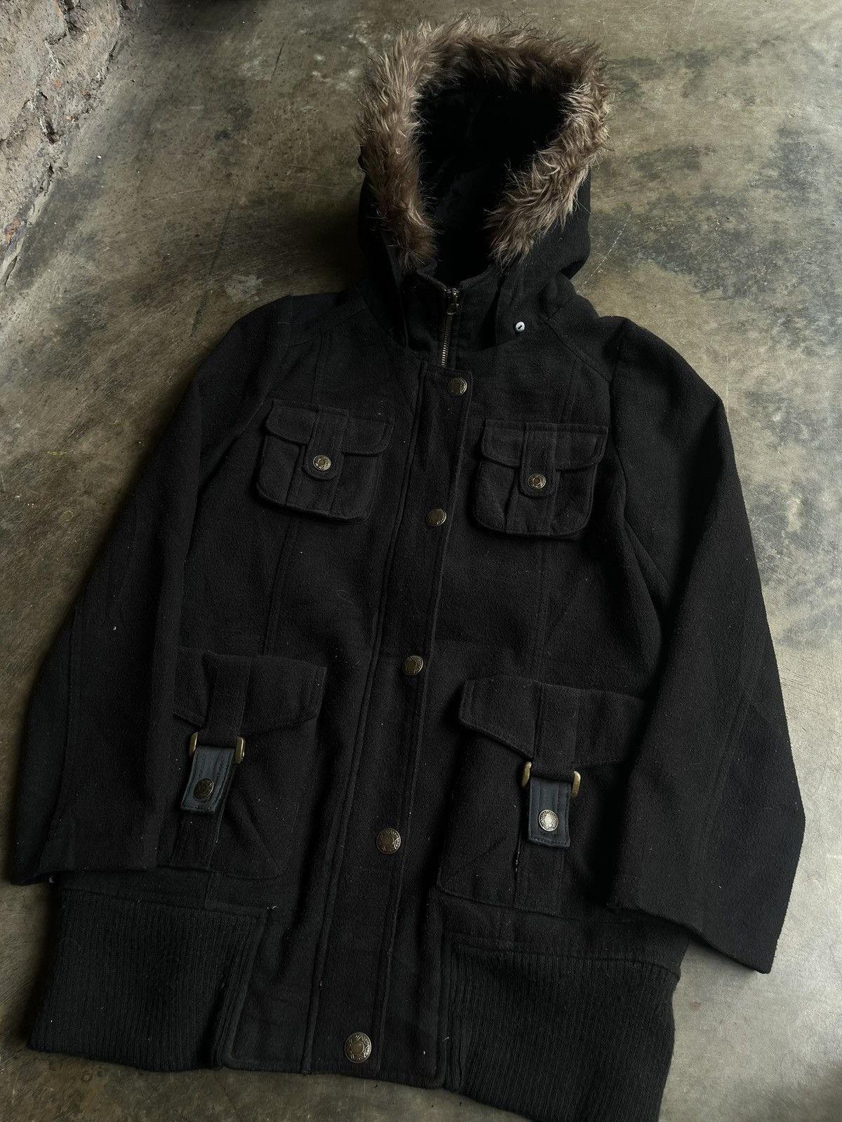 14th Addiction JAPANESE 2000’s GSEVENTEEN FUR JACKET PARKA GOTHIC PUNK VKEI Size US M / EU 48-50 / 2 - 5 Thumbnail