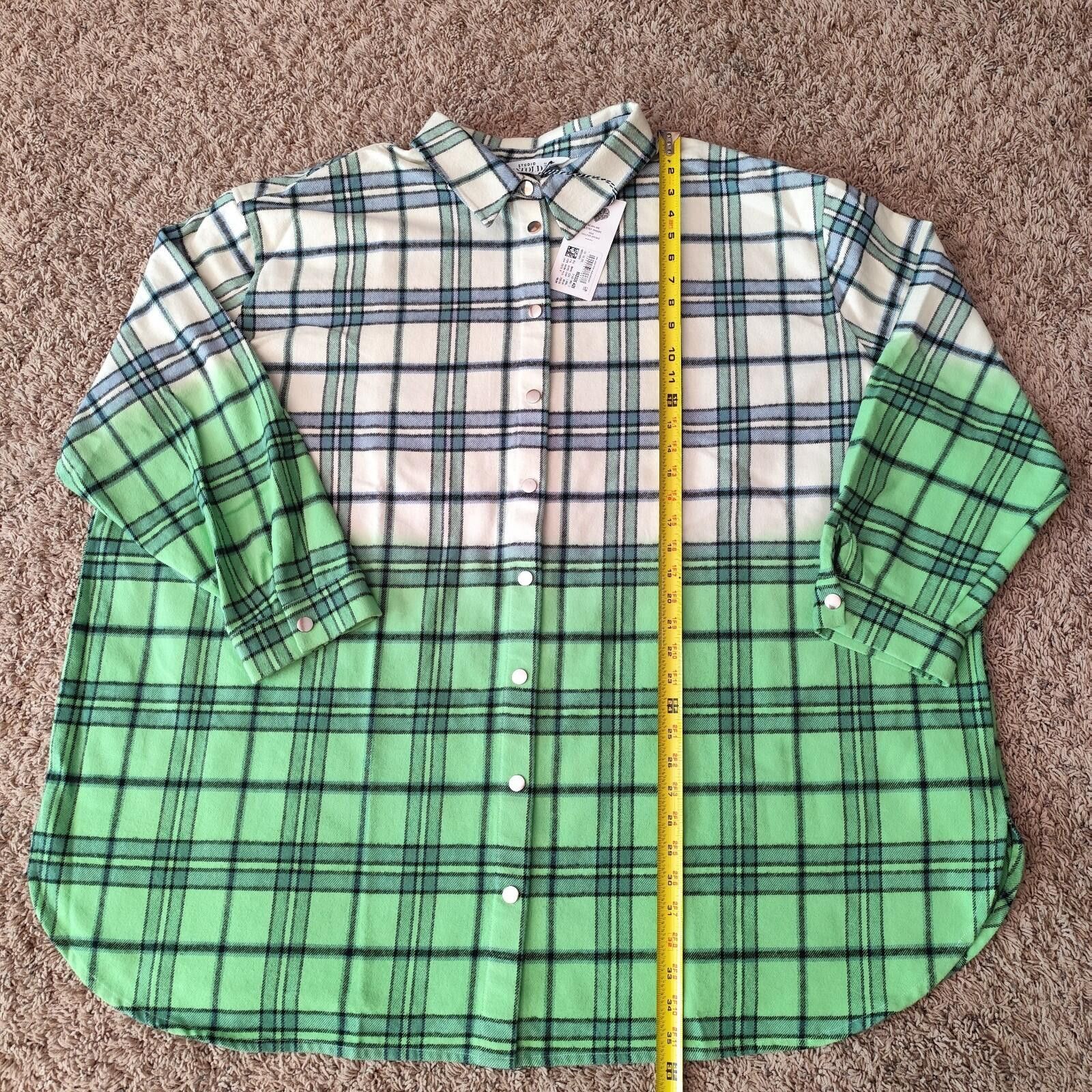 Other Studio Untold Women's Oversized Flannel Button Size 28/30 Size 4XL / US 24-26 - 7 Thumbnail