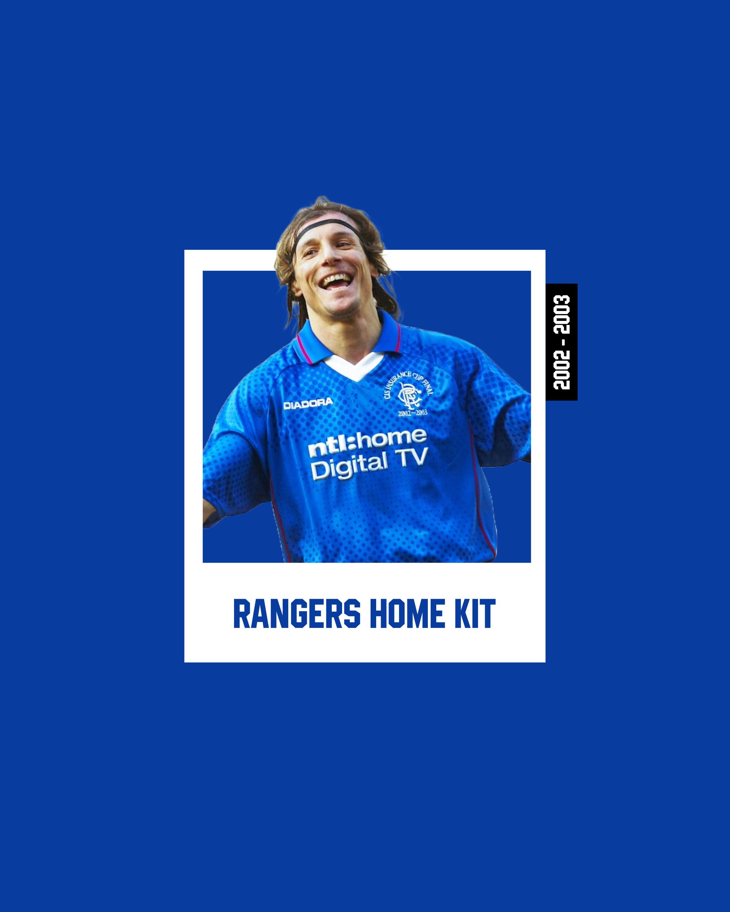 Diadora Rangers Home Kit 2002 2003 Size US L / EU 52-54 / 3 - 8 Thumbnail