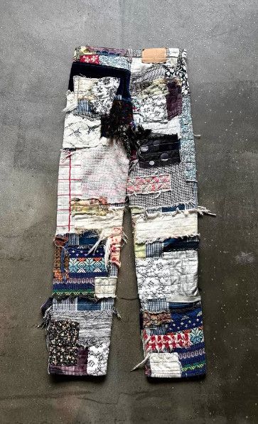 Nozomi Ishiguro Nozomi Ishiguro 2011AW Patchwork Deconstructed Trousers Size US 37 - 2 Thumbnail