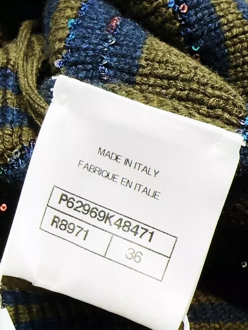 Chanel Chanel 20C early spring blue and green sequin striped whit Size XS / US 0-2 / IT 36-38 - 8 Thumbnail