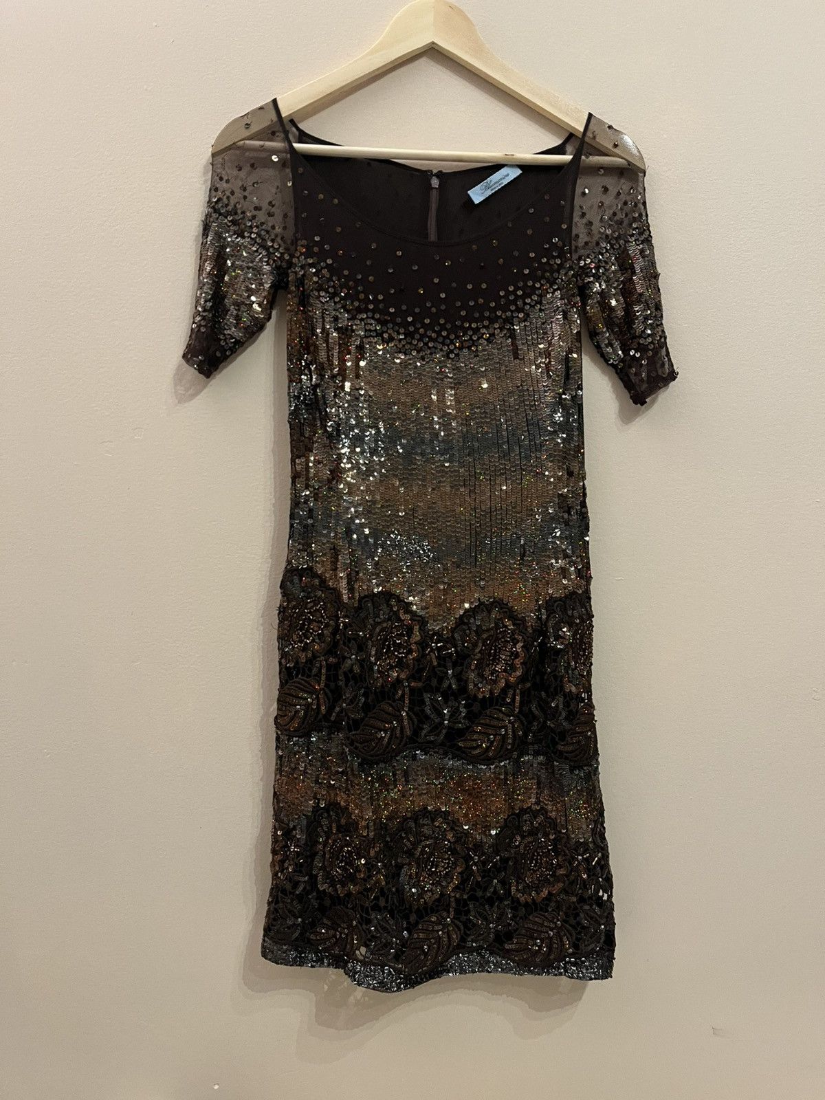 Blumarine Chocolate brown Blumarine dress with sequins vintage Size S / US 4 / IT 40 - 2 Thumbnail
