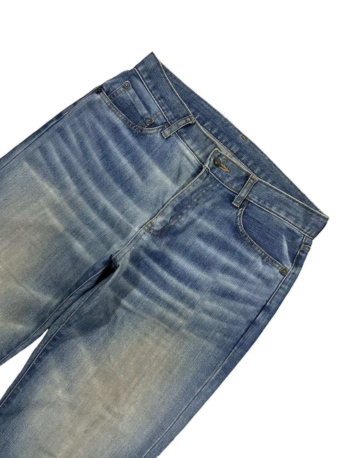 Jun Takahashi Vintage Y2K Japanese Brand Uniqlo Blue Wash Bootcut Jeans Size US 32 / EU 48 - 6 Thumbnail