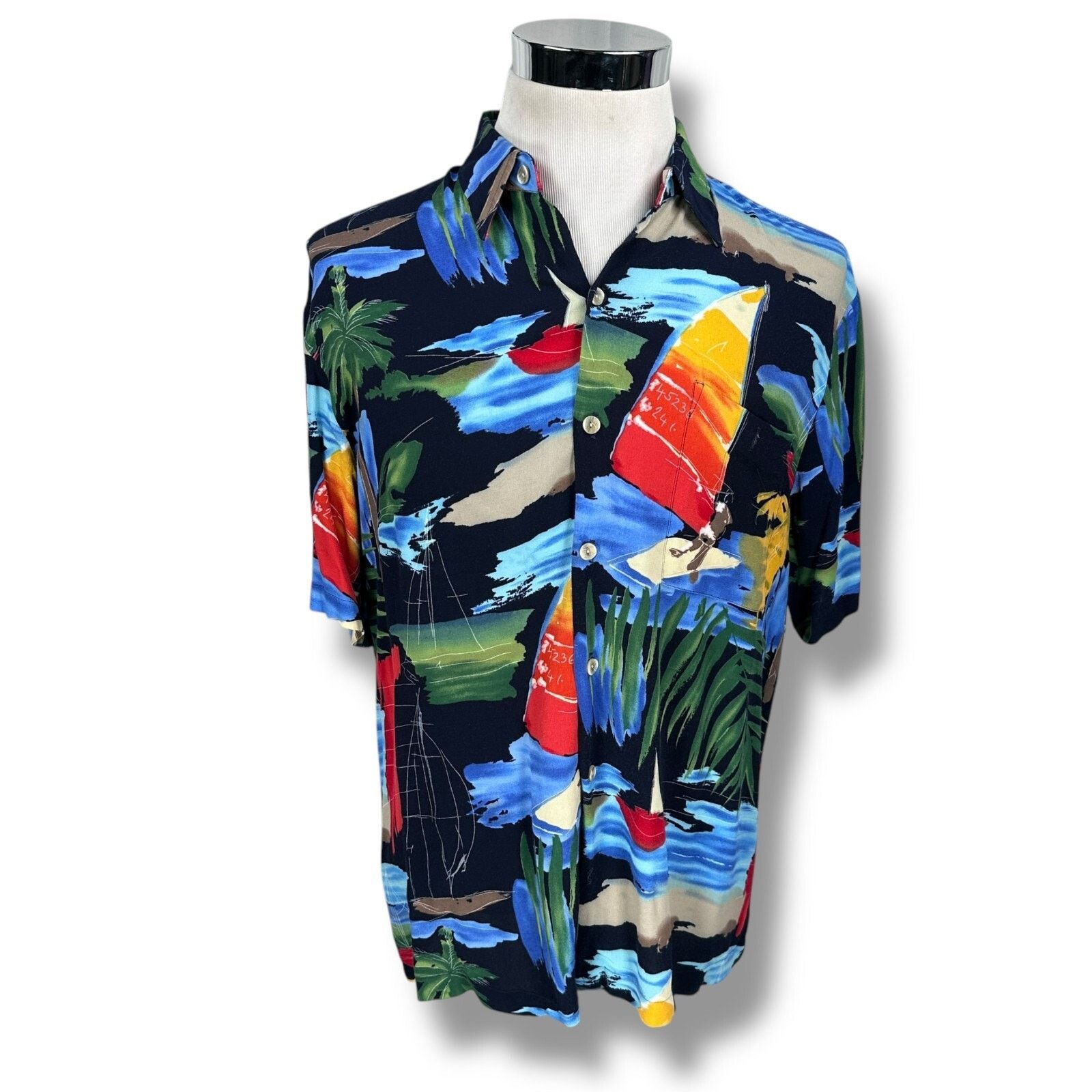 Other Alan Stuart Hawaiian Shirt Mens Medium Multi Short Sleeve Size US M / EU 48-50 / 2 - 1 Thumbnail