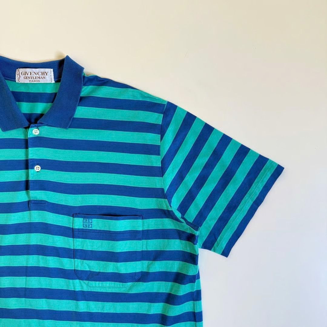 Givenchy GIVENCHY 1980s Striped Short Sleeve Polo Shirt Size US L / EU 52-54 / 3 - 8 Thumbnail