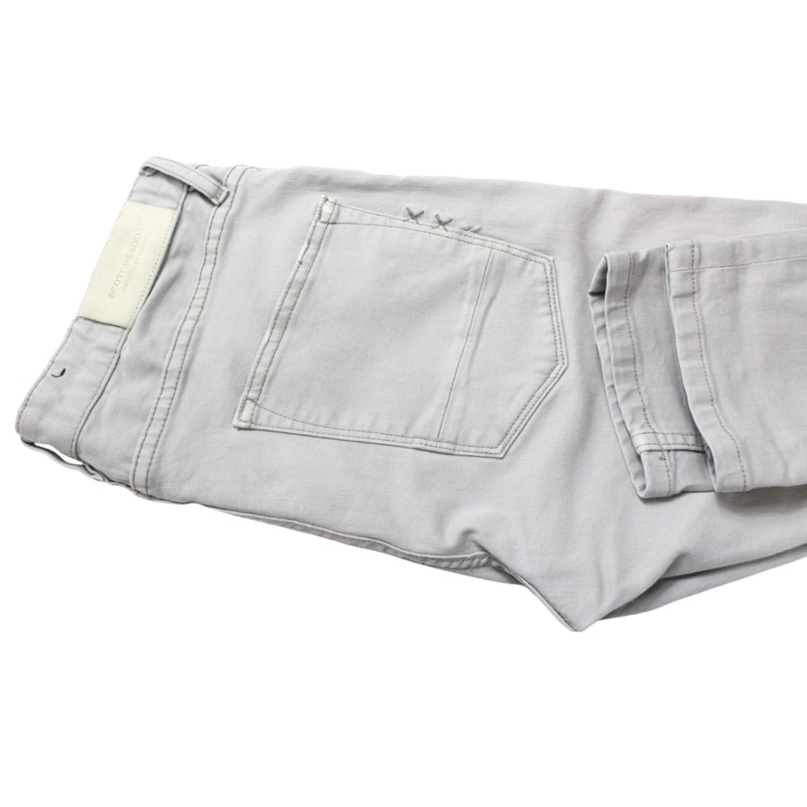 Scotch & Soda SCOTCH & SODA Pike Jeans Men Slim Skinny Grey W30/L32 Low Stretch Denim Front Flat Front Size US 30 / EU 46 - 5 Thumbnail