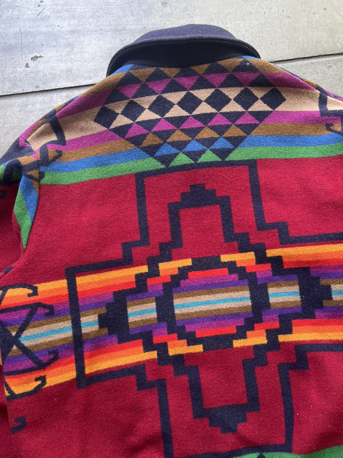 Vintage ‘70s Pendleton Aztec Blanket Wool Jacket Western Wear Size US L / EU 52-54 / 3 - 13 Thumbnail