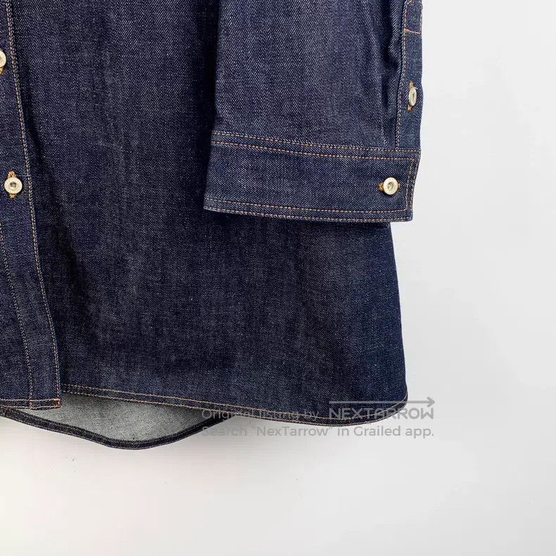 Loewe Loewe Dark blue logo leather brand embossed cotton turn-do Size XS / US 0-2 / IT 36-38 - 4 Thumbnail