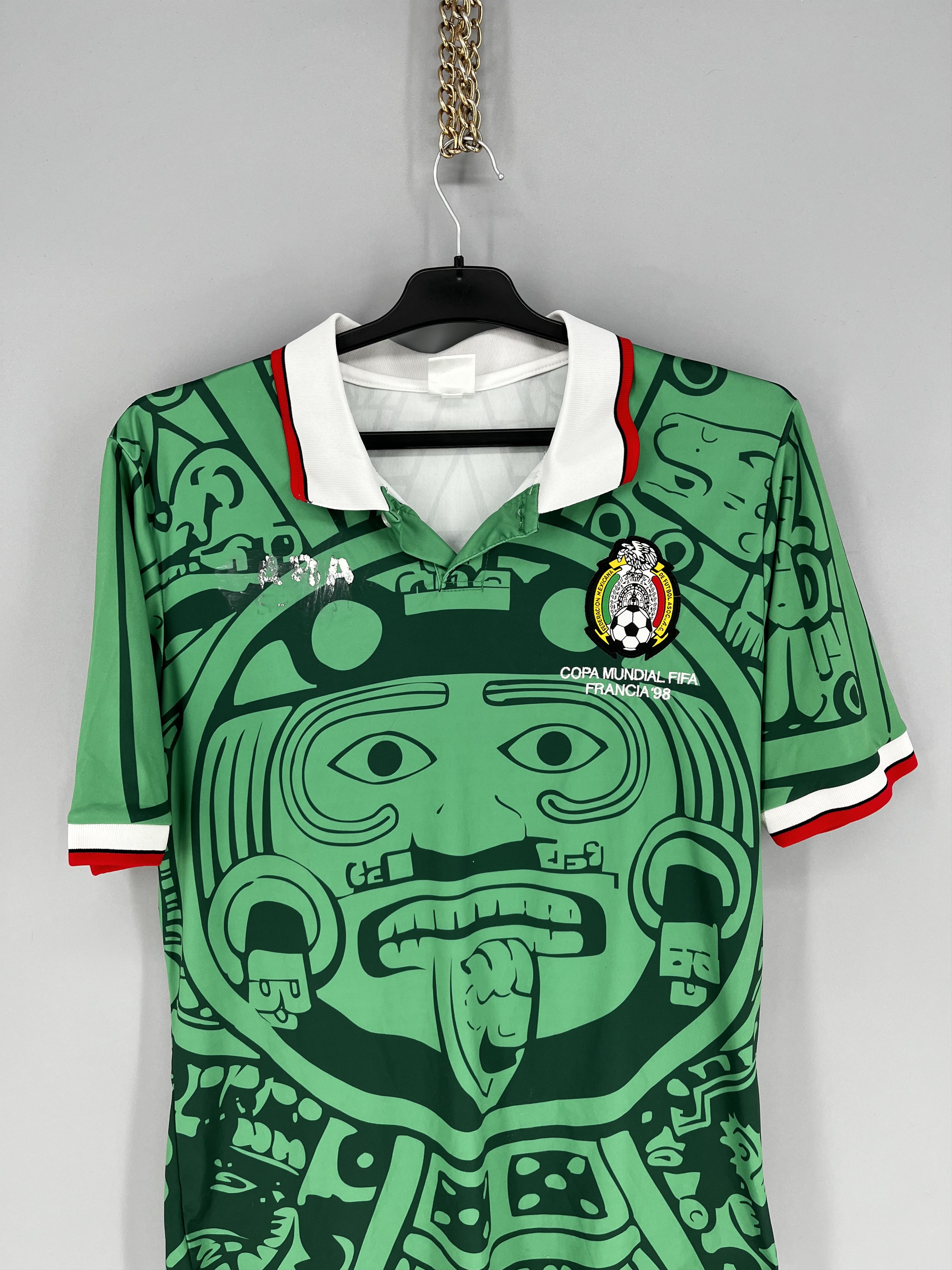 Vintage Aba Sports Green Retro Jersey Copa Munidal Fifa Francia 1998 Size US L / EU 52-54 / 3 - 6 Thumbnail