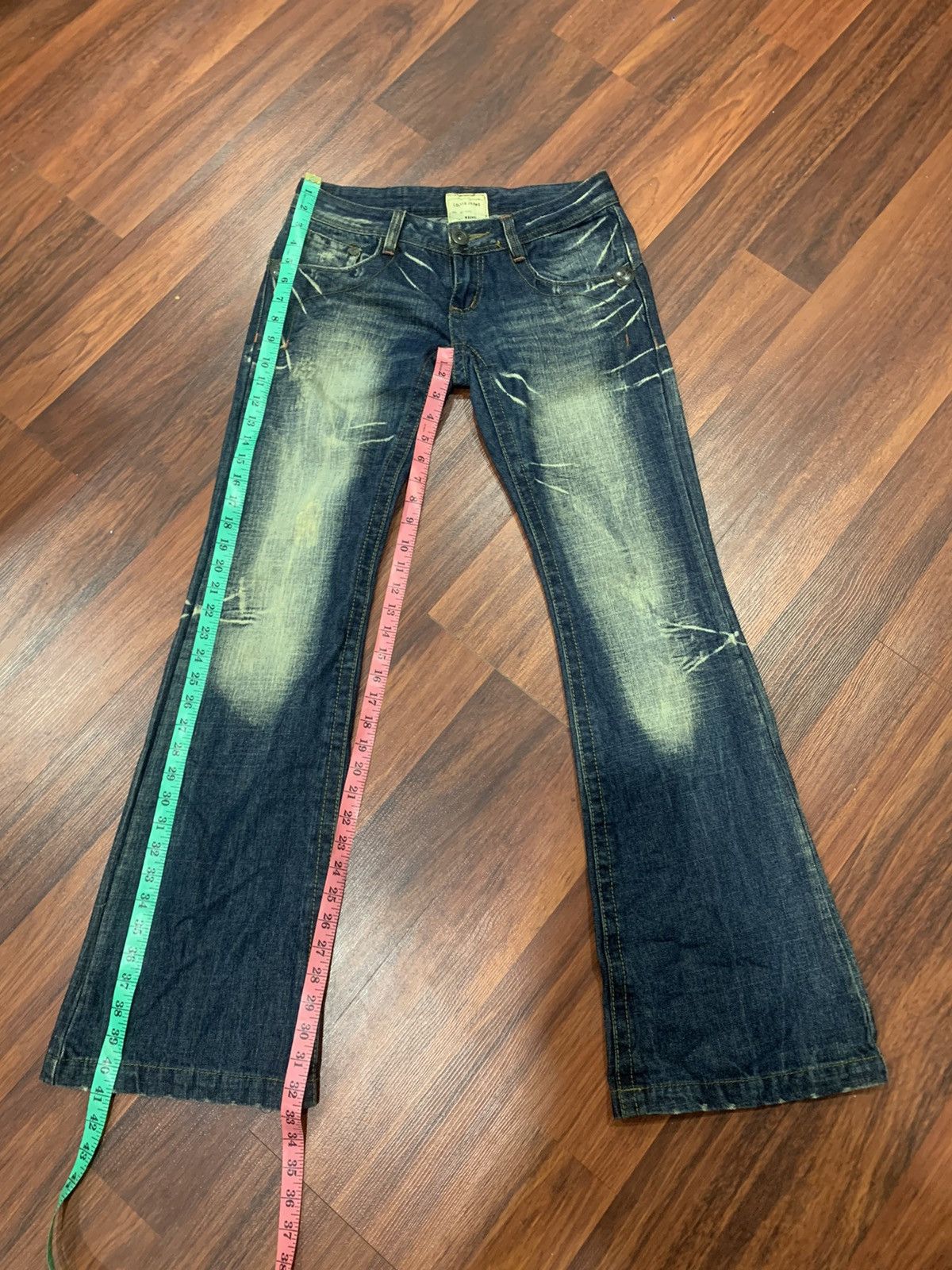 If Six Was Nine × Le Grande Bleu (L.G.B.) Lolita Flared Jeans Size 30" / US 8 / IT 44 - 6 Thumbnail