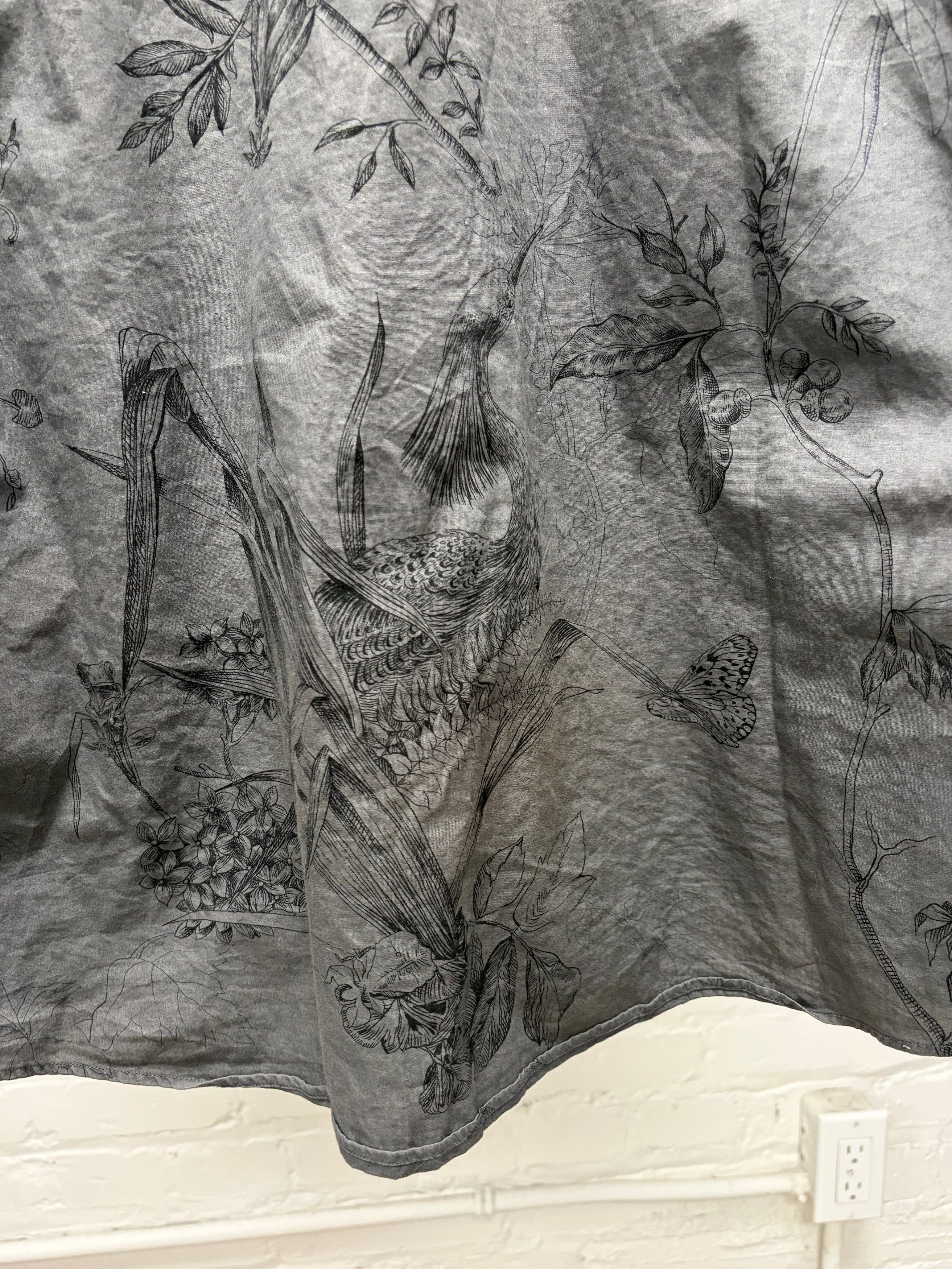 Gucci Vintage Gucci ‘Botanical’ Patterned Mute Grey/Purple Button Up Shirt Size US M / EU 48-50 / 2 - 5 Thumbnail