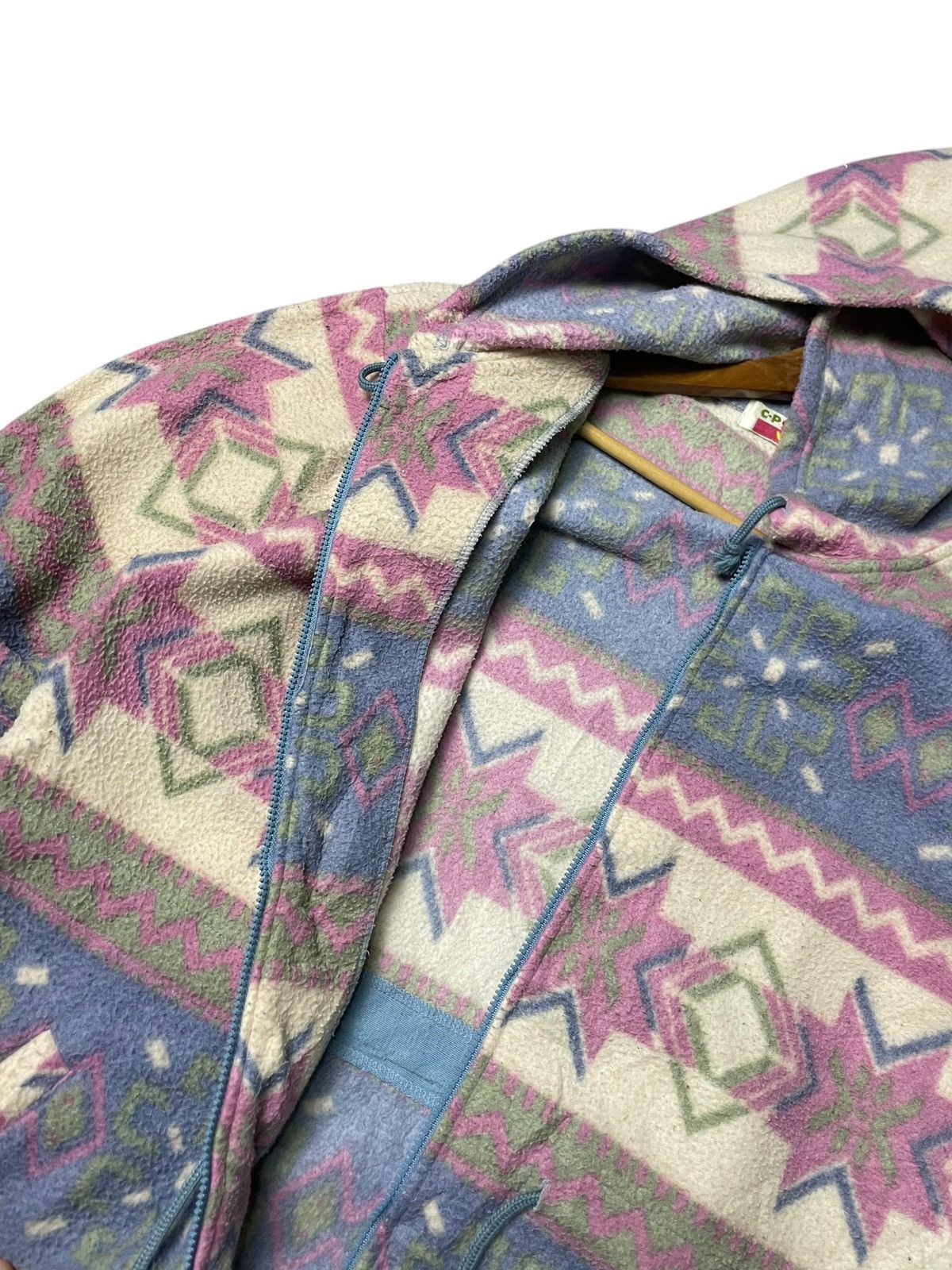 Japanese Brand × Vintage C.P Fleece Sports Abstract Pattern Hoodies (66) Size US S / EU 44-46 / 1 - 7 Thumbnail