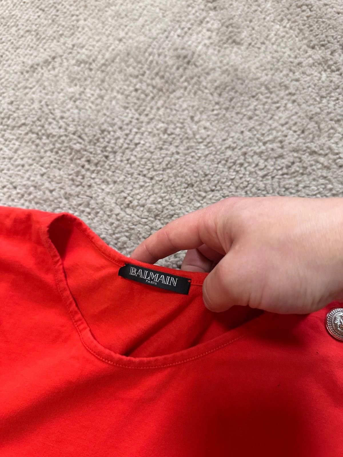 Balmain Balmain Women’s 3 Button Red Logo Tank Top Size 36 Size M / US 6-8 / IT 42-44 - 5 Thumbnail