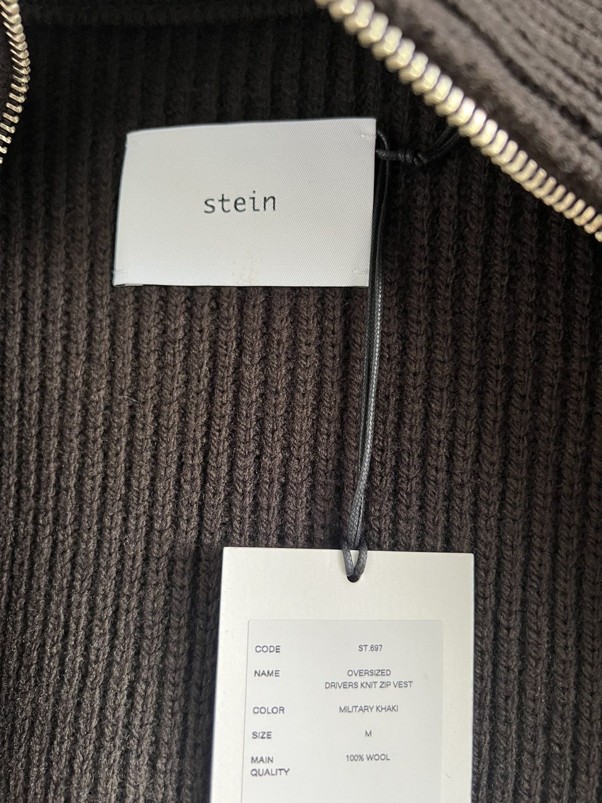 Stein stein - OVERSIZED DRIVERS KNIT ZIP VEST Size US M / EU 48-50 / 2 - 5 Thumbnail
