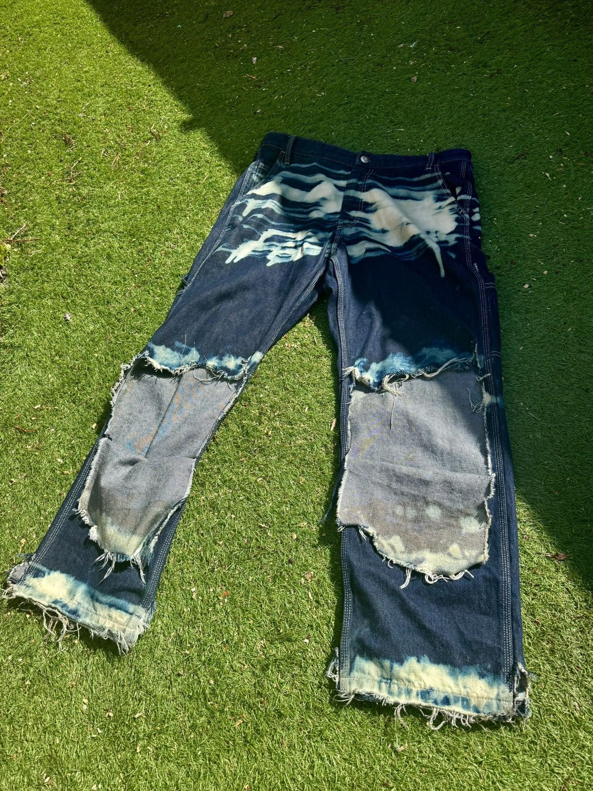 Other Custom ruined Bleach Wash Carpenter jeans Size US 38 / EU 54 - 2 Thumbnail