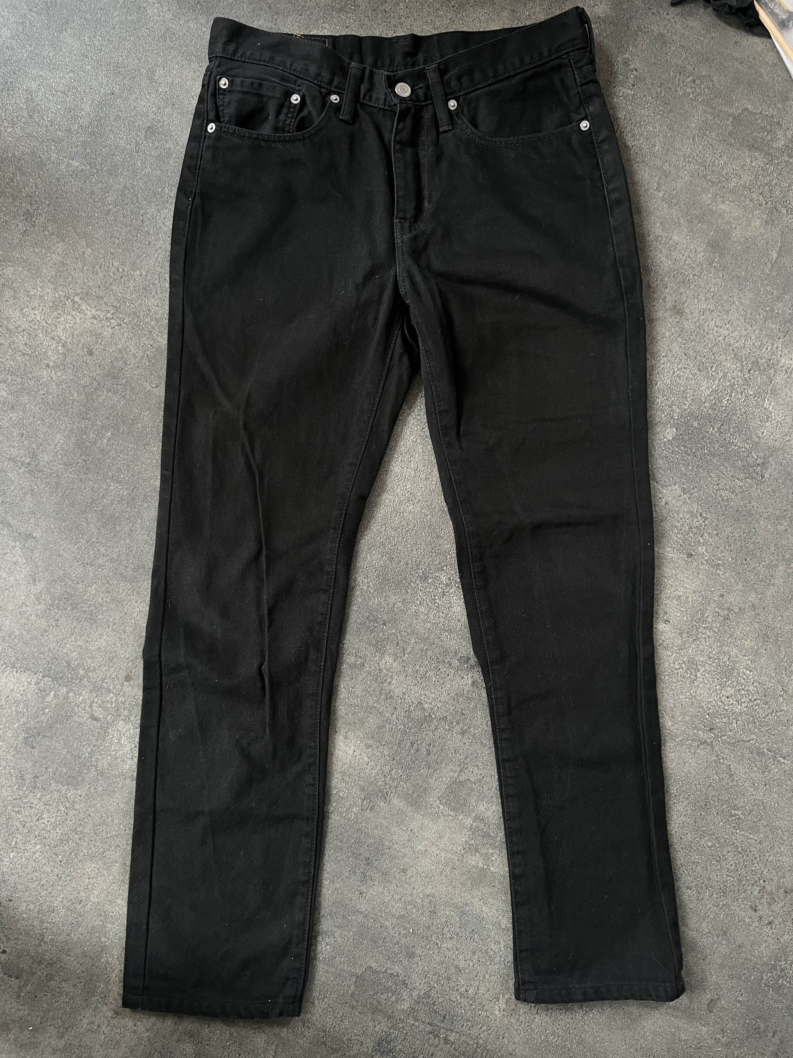 Levi's 514 Regular fit black denim jeans Size US 31 - 1 Thumbnail
