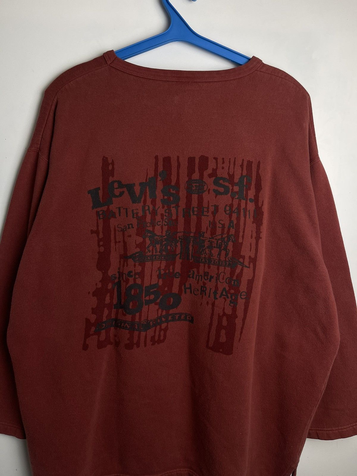 Levi's × Levi's Vintage Clothing Vintage LEVIS 1850s STRAUSS & CO San Francisco Sweatshirt Size US L / EU 52-54 / 3 - 2 Thumbnail