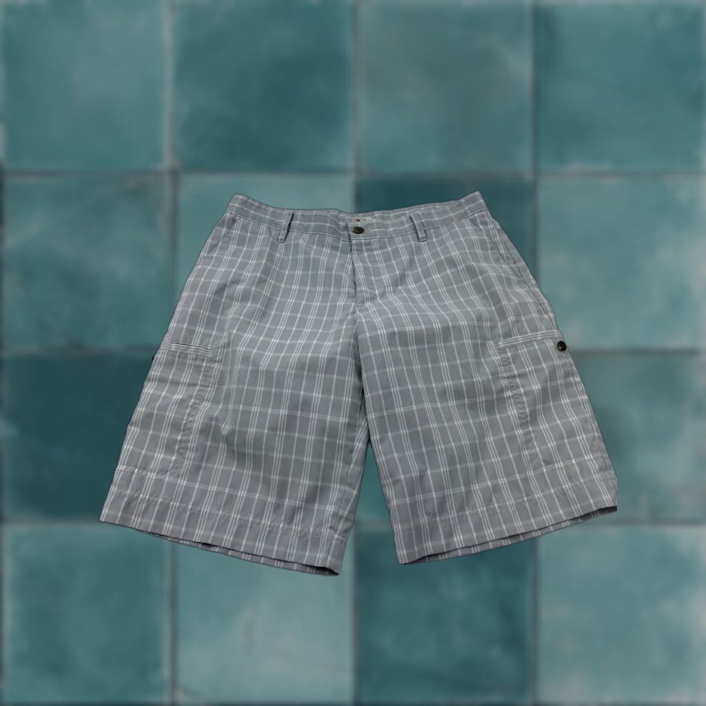 Adidas Adidas Shorts Mens 34 Gray Plaid Cargo Stretch 11 Inseam Golf Casual Outdoor Size US 34 / EU 50 - 1 Thumbnail