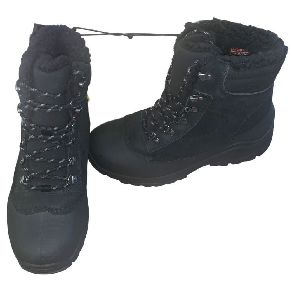Other All In Motion Women’s Waterproof Black Suede Winter Boots Bl Size US 8 / IT 38 - 1 Thumbnail