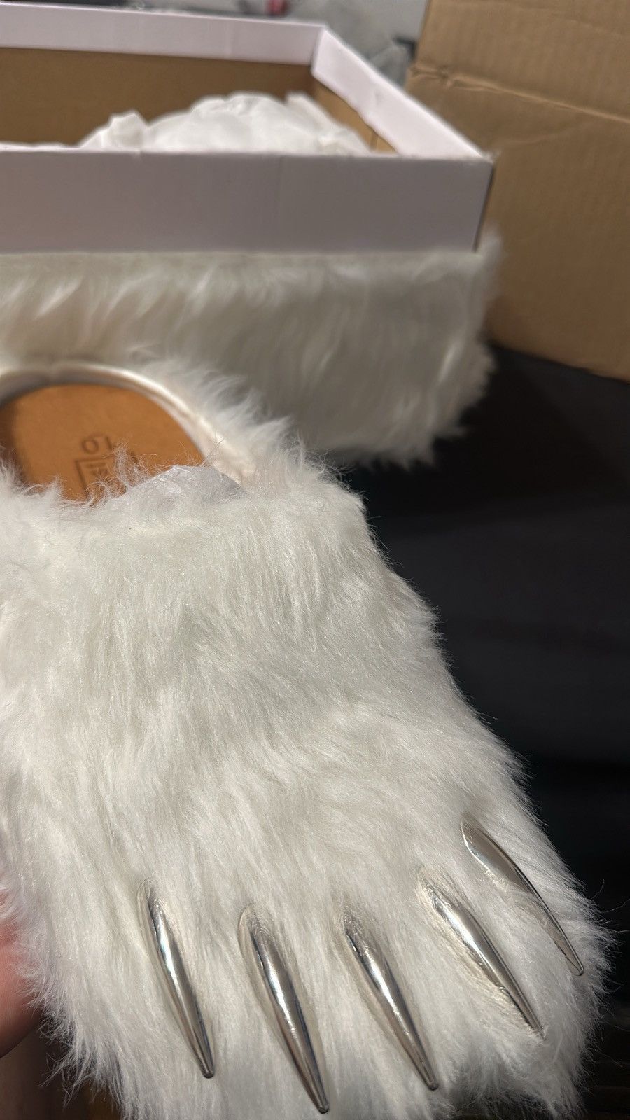 Bravest Studios White Bear Claw Mules Size US 10 / EU 43 - 3 Thumbnail